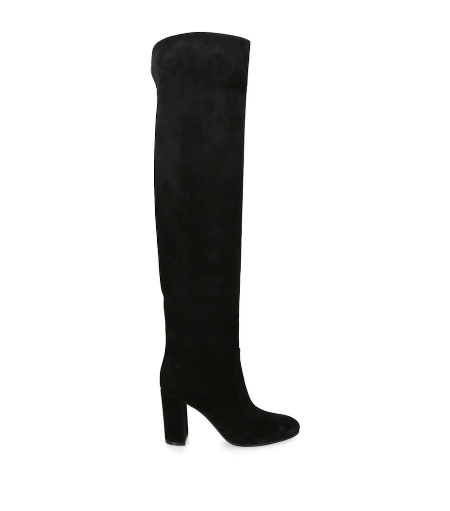 Suede Glen Over-The-Knee Boots 85 BLACK Image 1