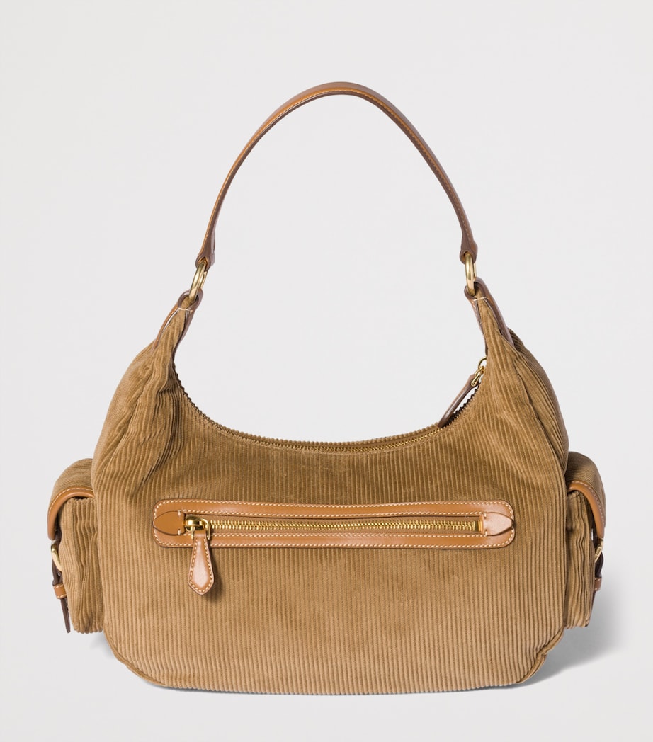 Corduroy Pocket Shoulder Bag F0401 Image 3