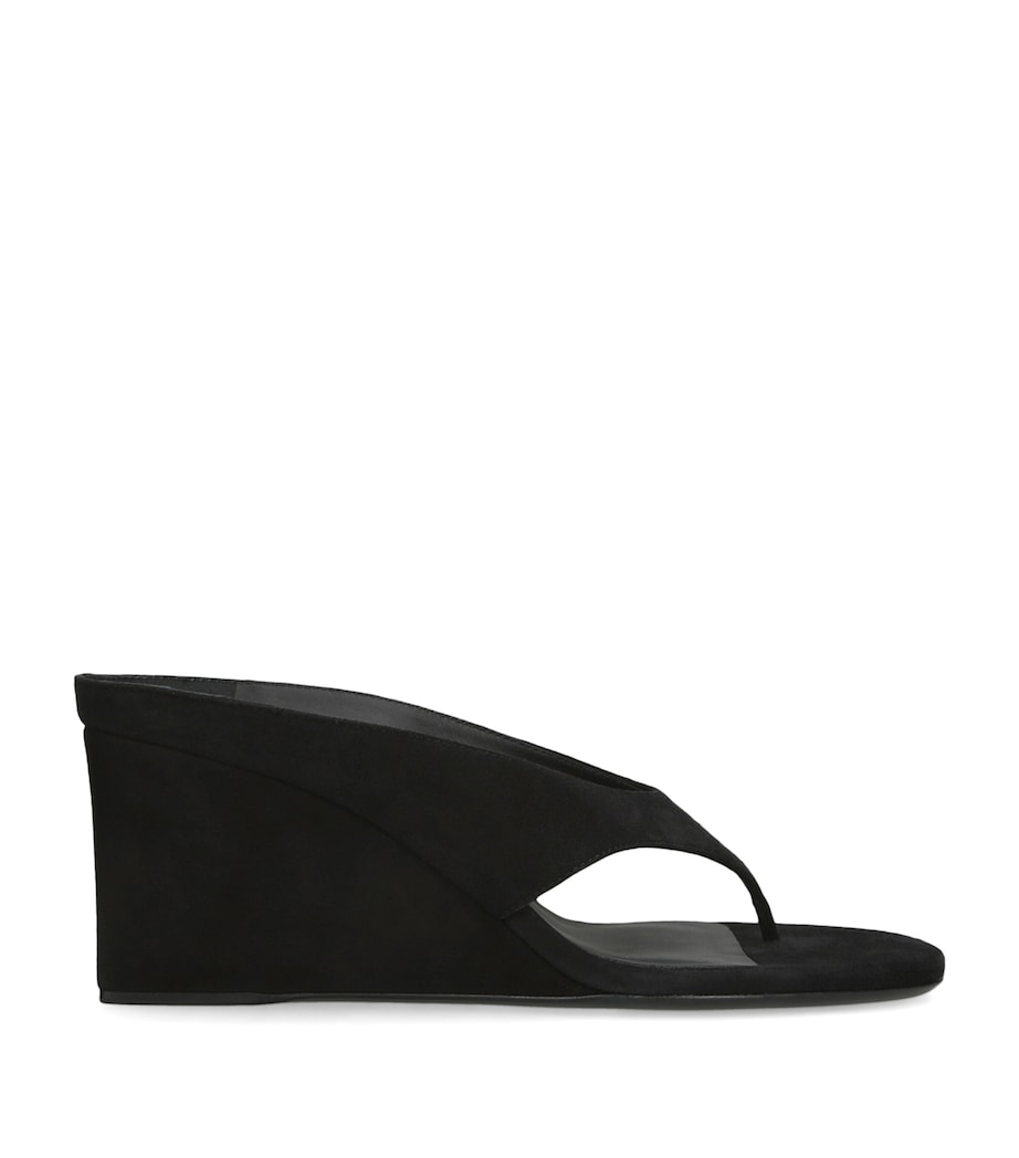 Alaïa Suede Cube Wedge Sandals 75 Black Image 1