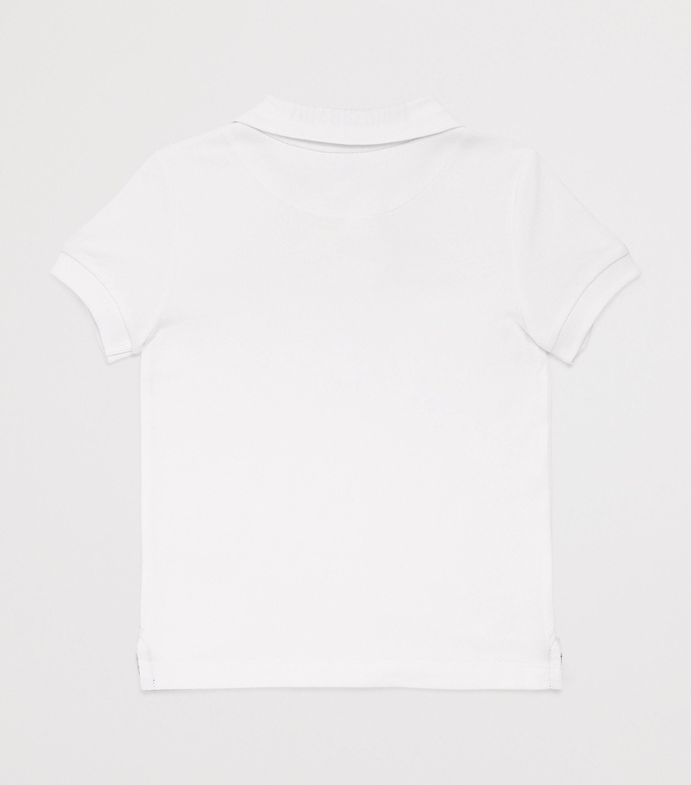 Cotton Embroidered Polo Shirt (2-14 Years) 010 BLANC Image 2