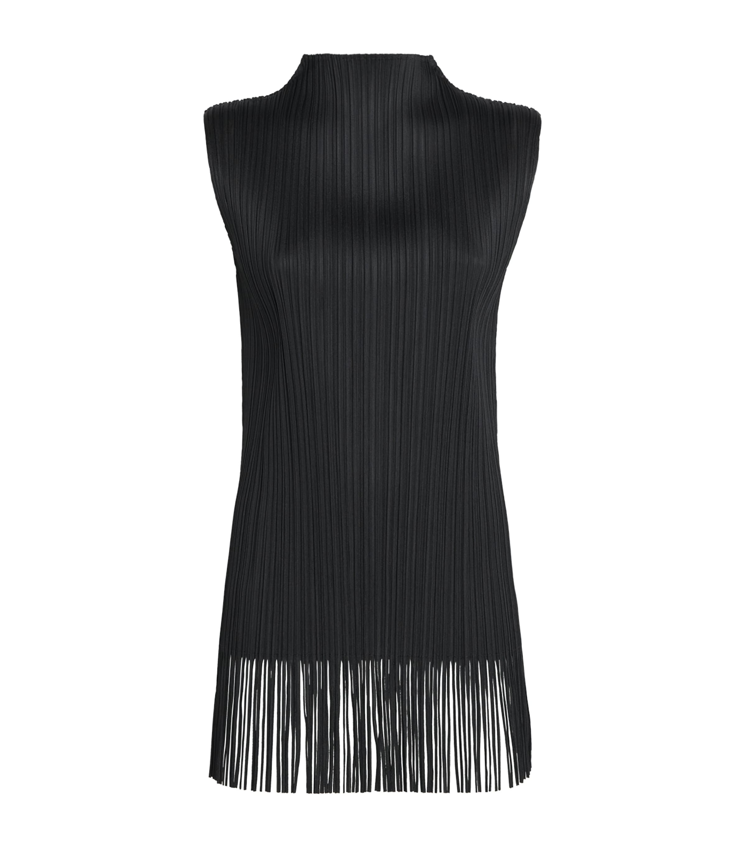 Issey Miyake Wave Tunic Top In Black