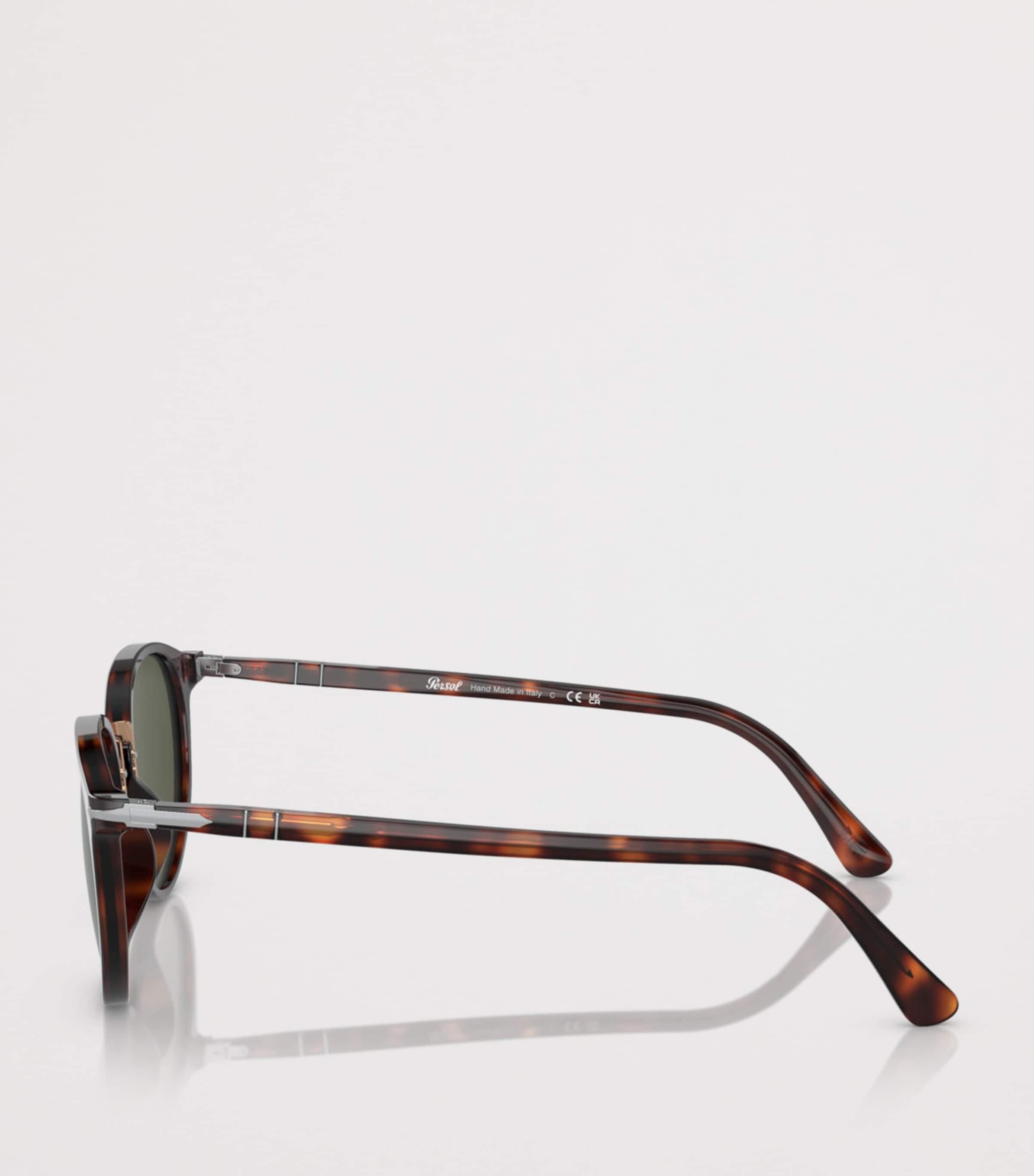 Persol Acetate Rounded Square Sunglasses Brown Image 3