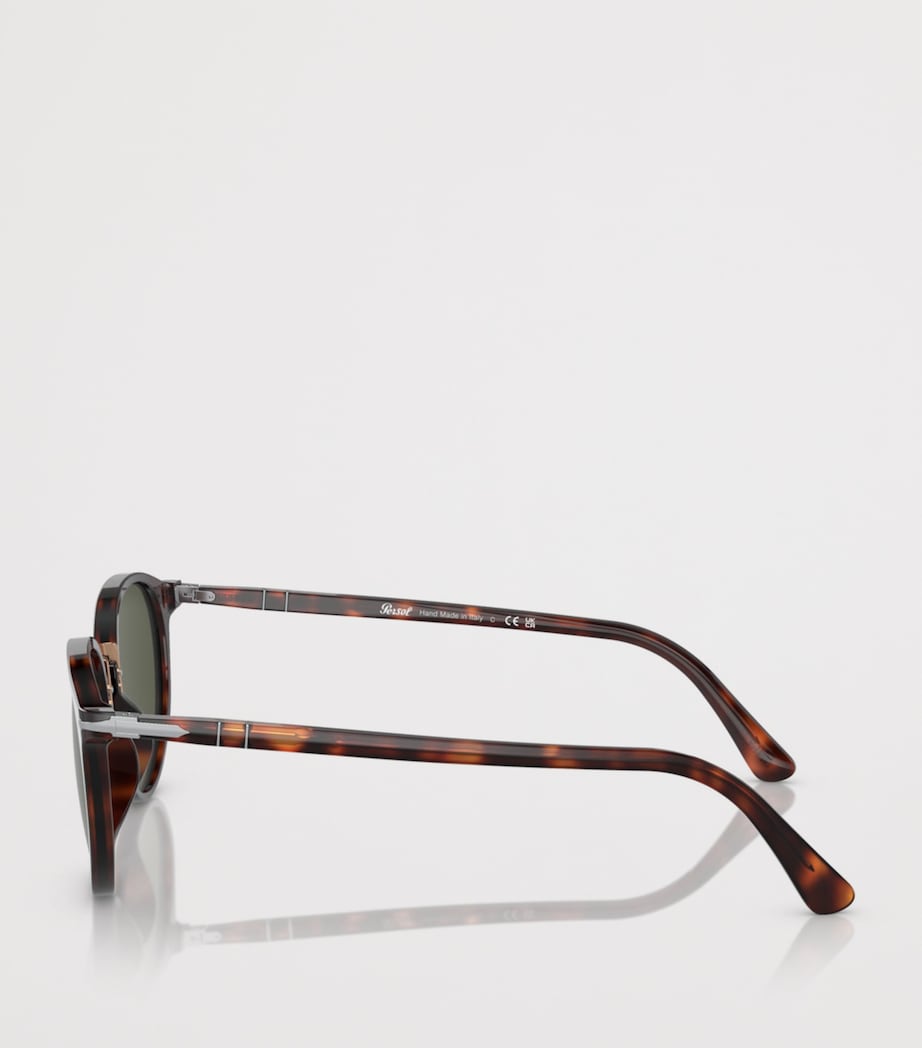 Persol Acetate Rounded Square Sunglasses Brown Image 3