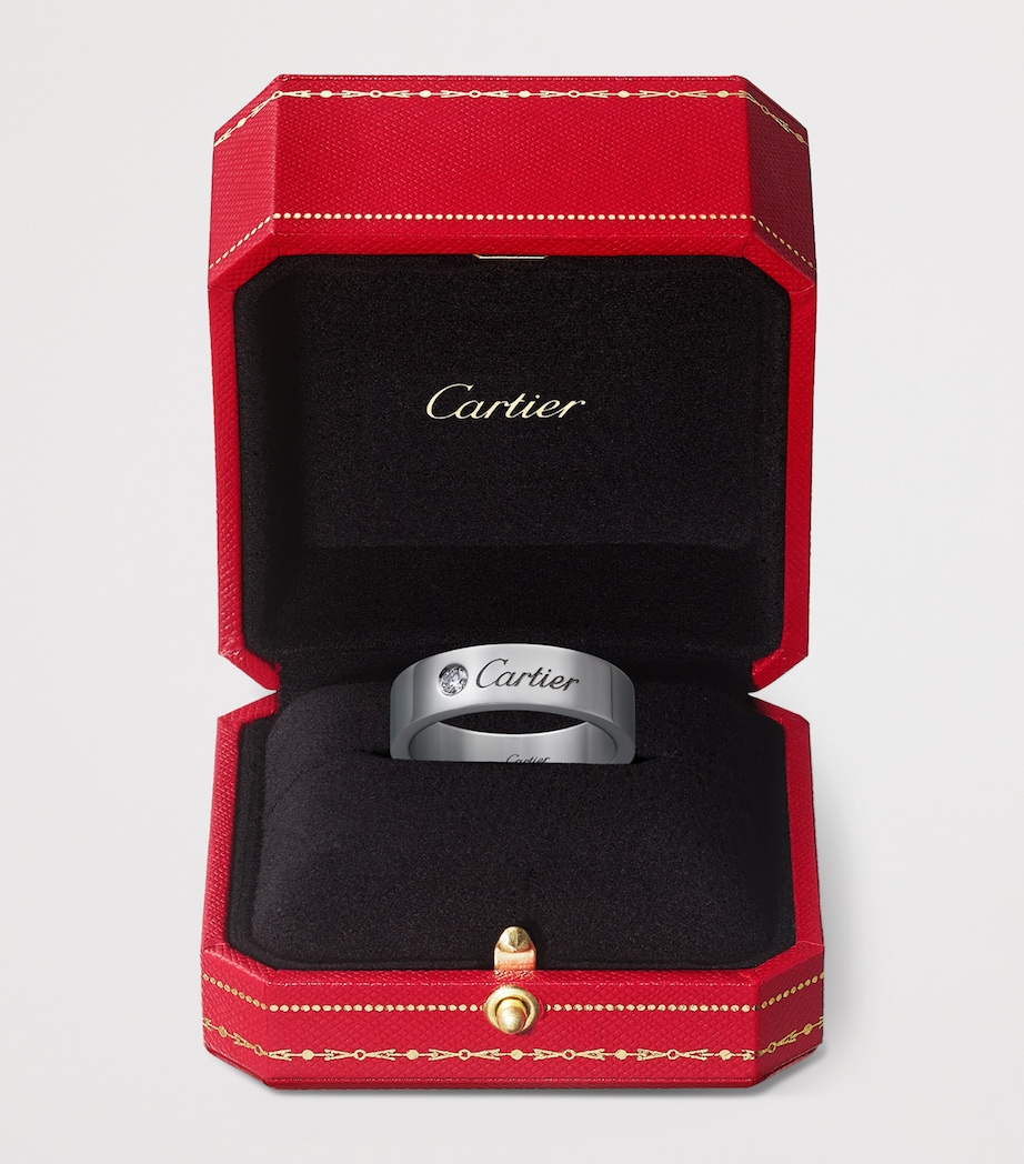 Cartier Platinum and Diamond C de Cartier Wedding Band (5mm) Platinum Image 3