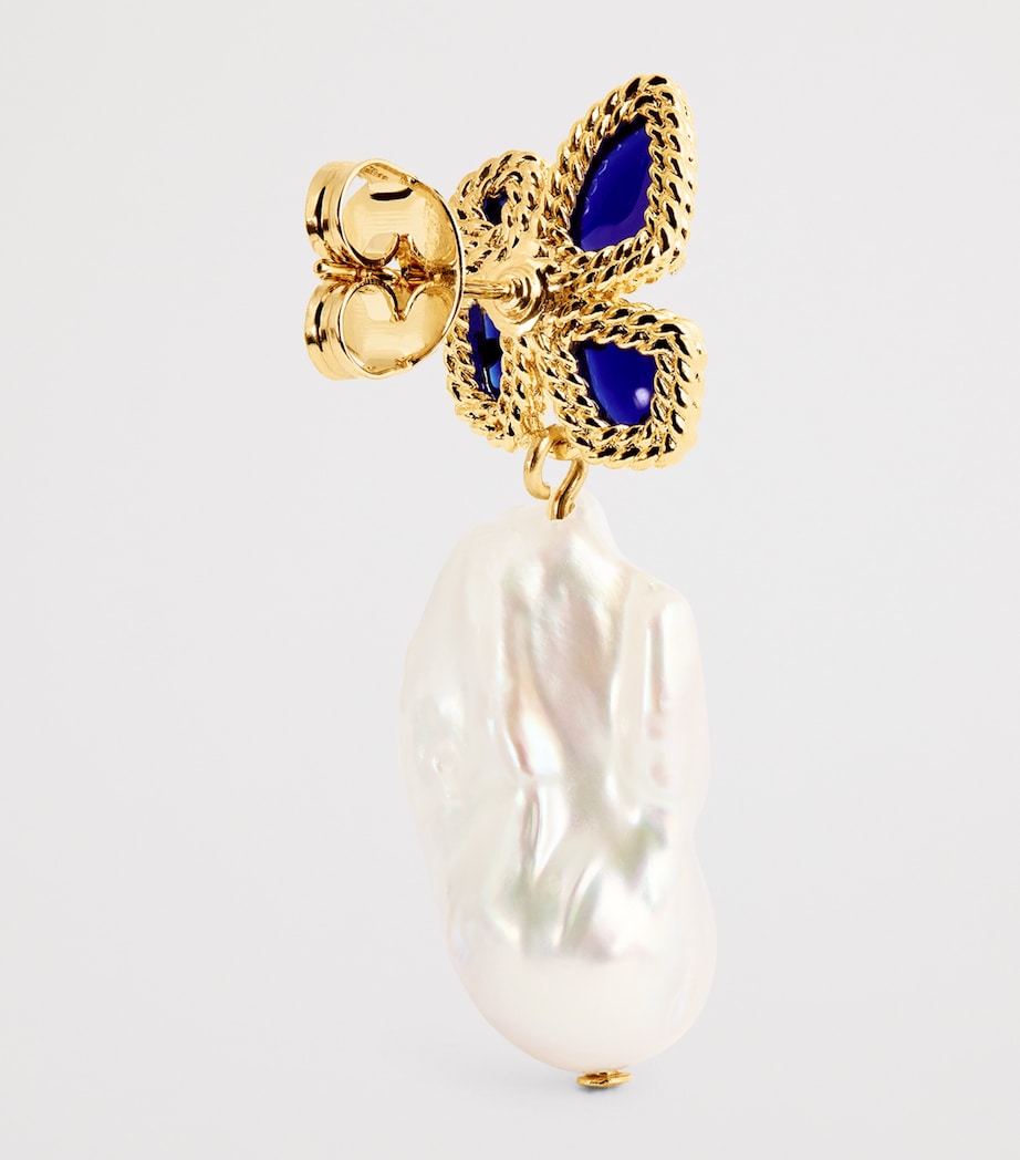 Pearl Bloom Earrings GOBLU/GOLD/BLUE Image 4