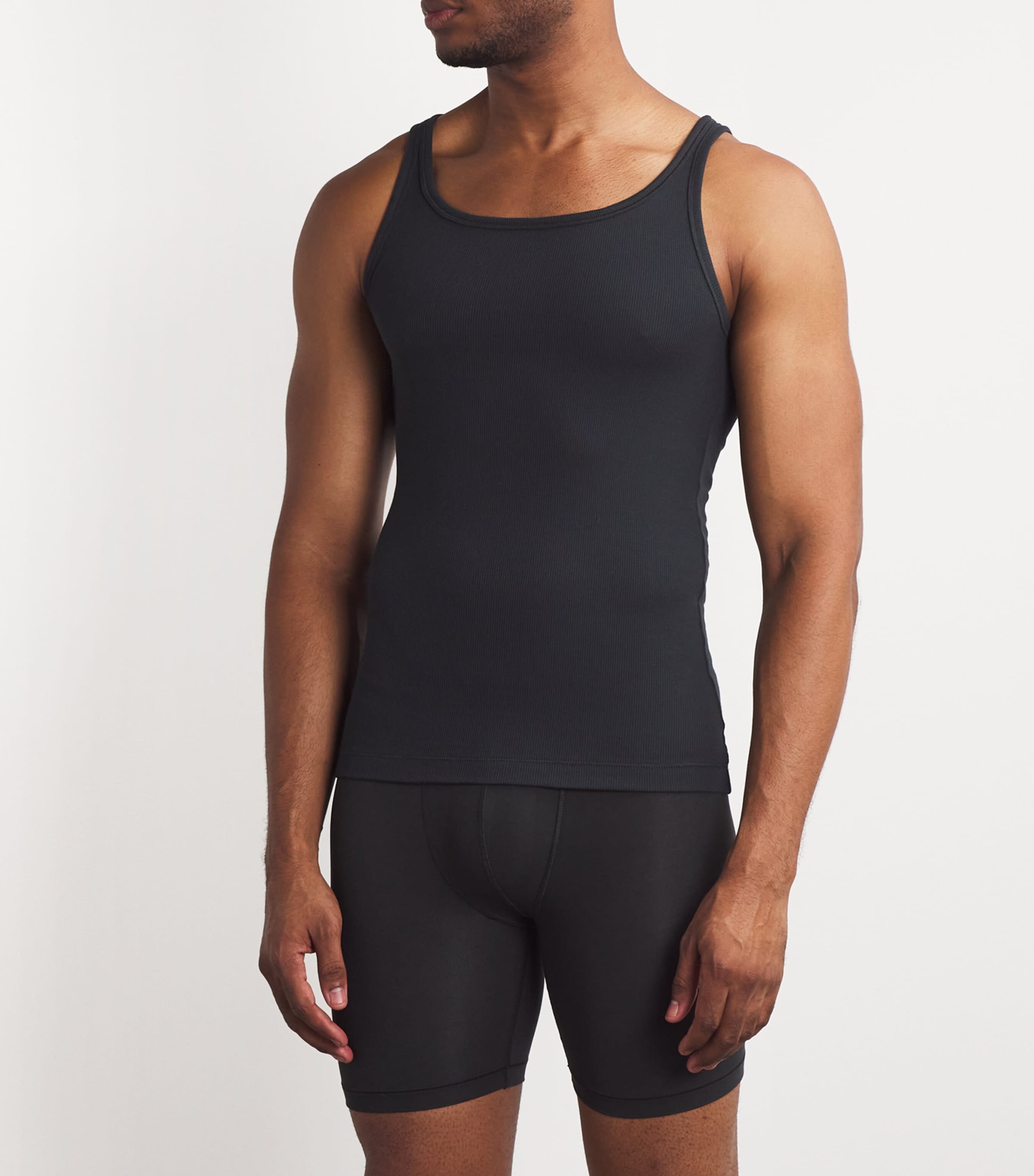 Cotton Ribbed Tank Tops (Pack of 3) ONYX Image 2