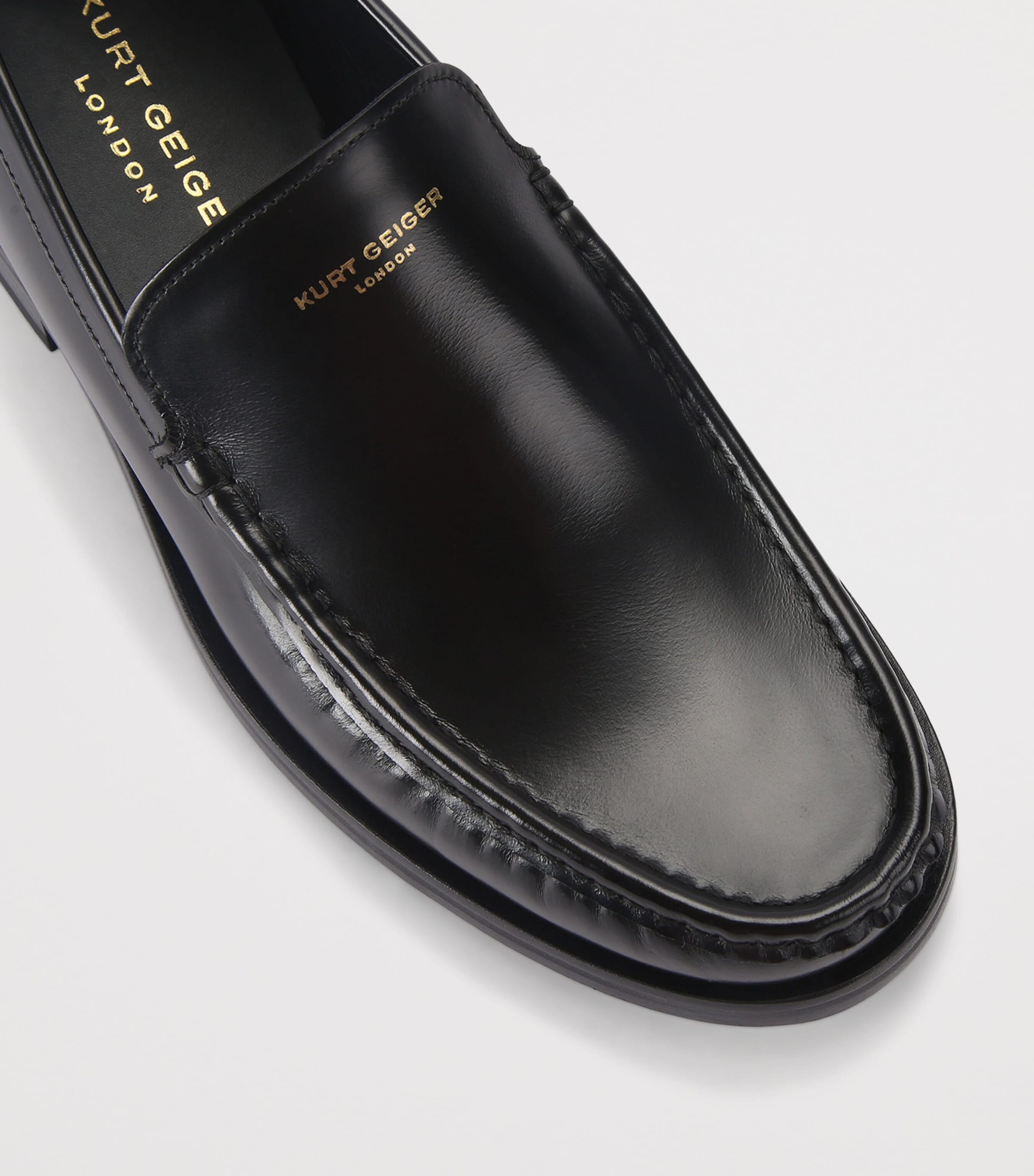 Leather Denman Loafers BLACK Image 3