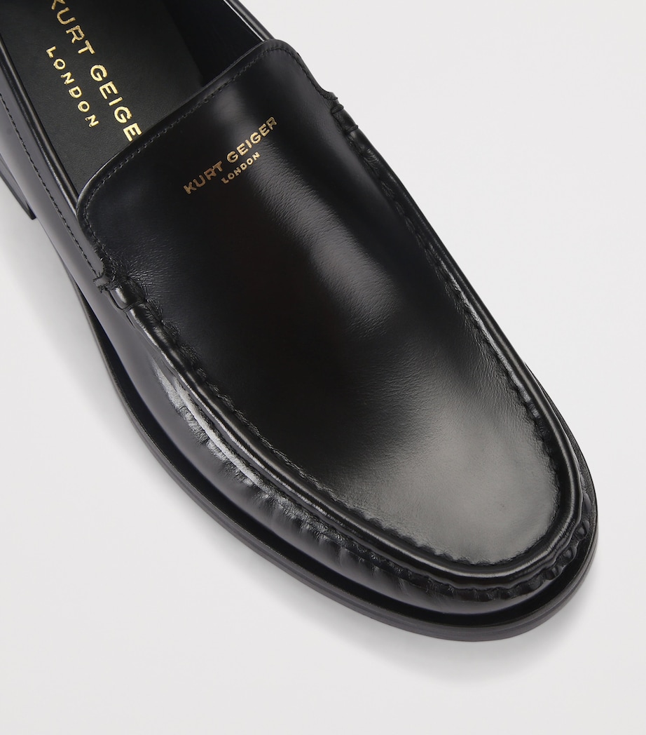 Leather Denman Loafers BLACK Image 3