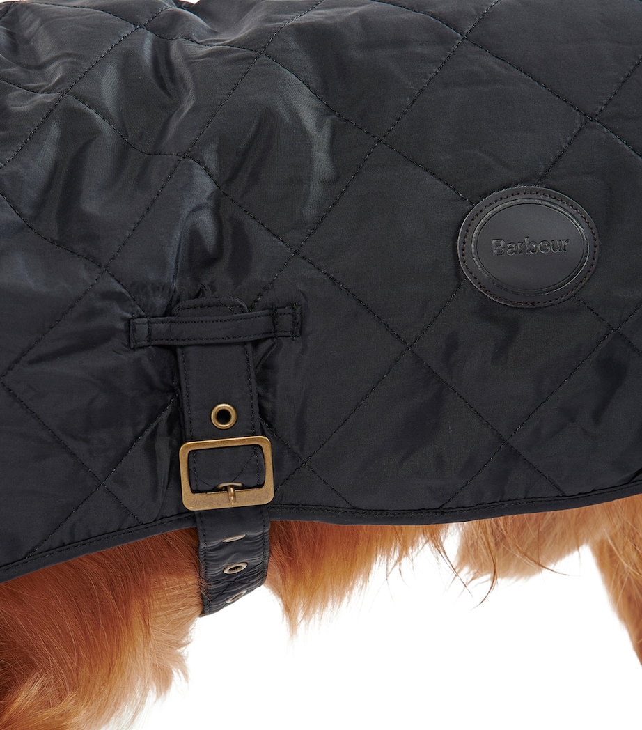 Quilted Dog Coat (M) BLACK Image 2