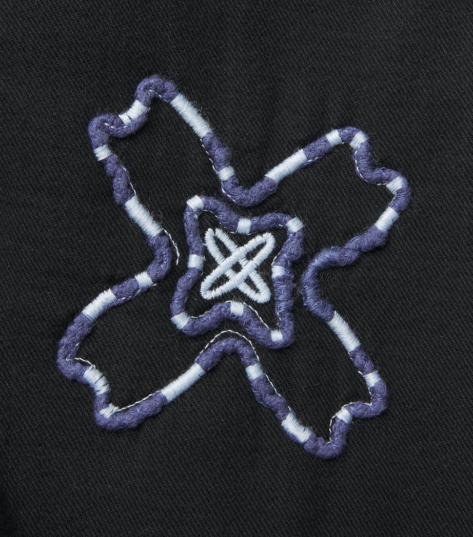 Embroidered Floral Eldon Jacket BLACK Image 6