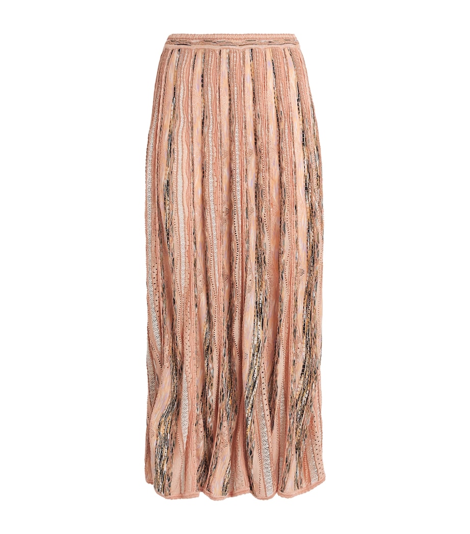 Ulla Johnson Womens Knitted Clio Midi Skirt Hibiscus Image 1