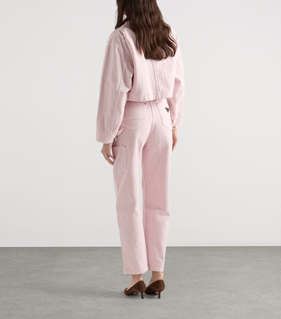 Prada Womens Cotton Canvas Carpenter Trousers Image 5