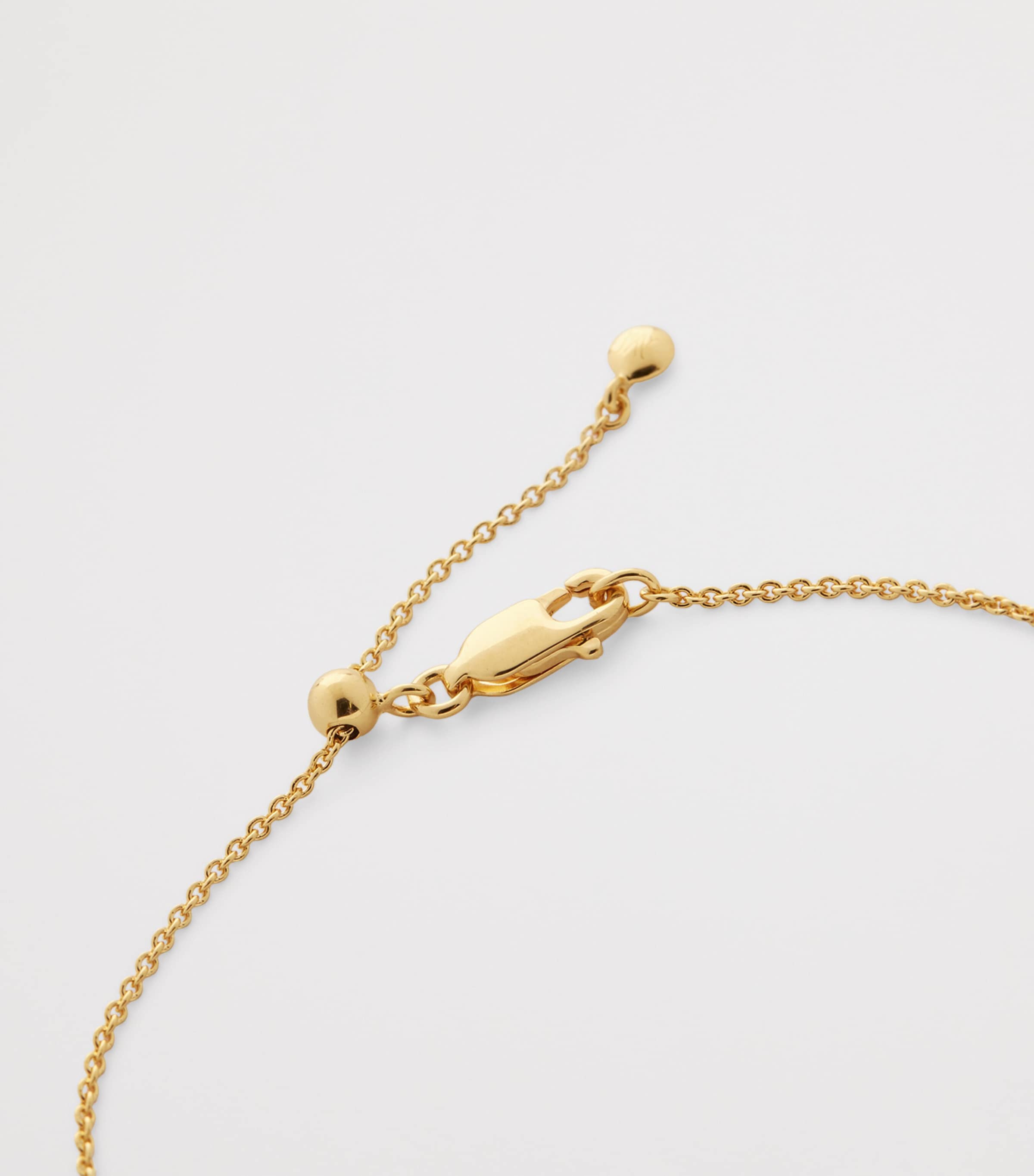 Monica Vinader Gold Vermeil and Diamond Essentials Solitaire Chain Bracelet Gold Vermeil Image 3