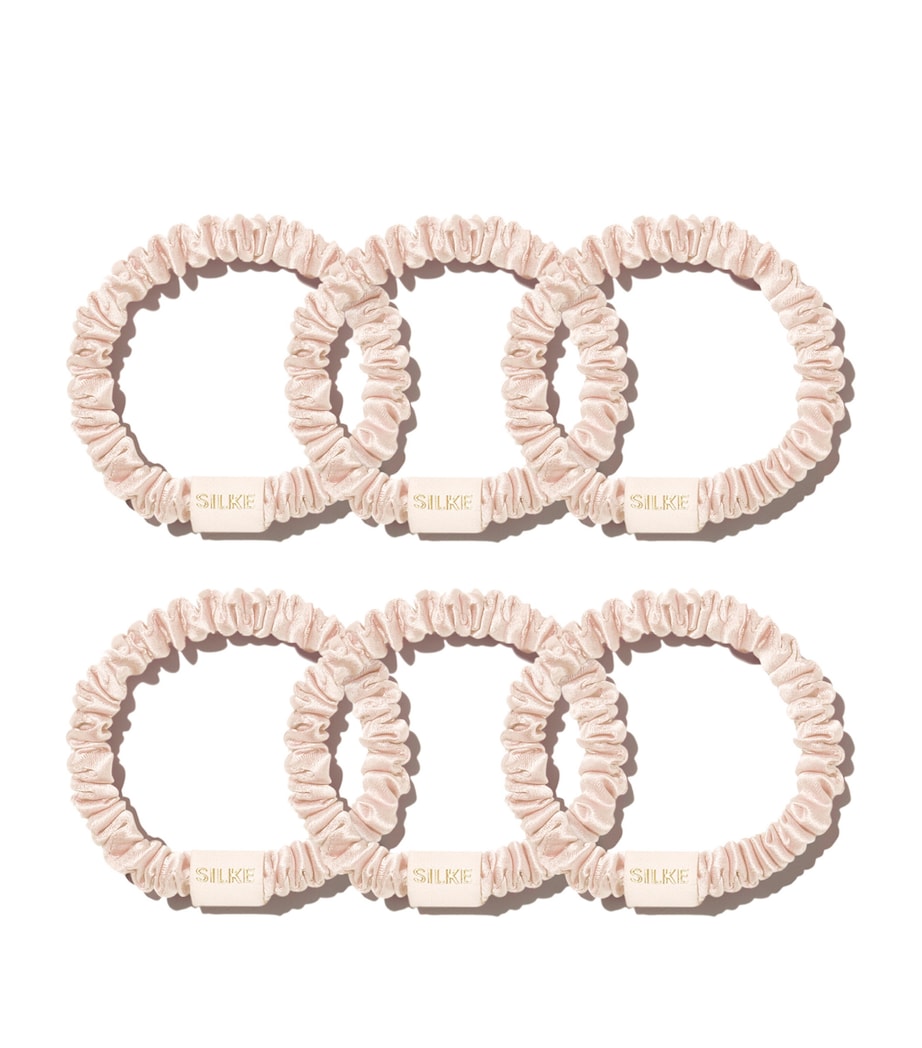 Mulberry Silk Hair Ties (Set of 6) CHAMPAGNE Image 1