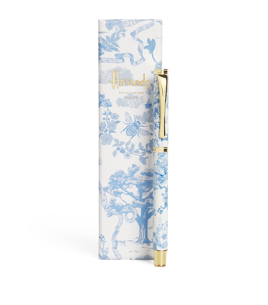 Harrods Toile Ballpoint Pen Blue Image 1