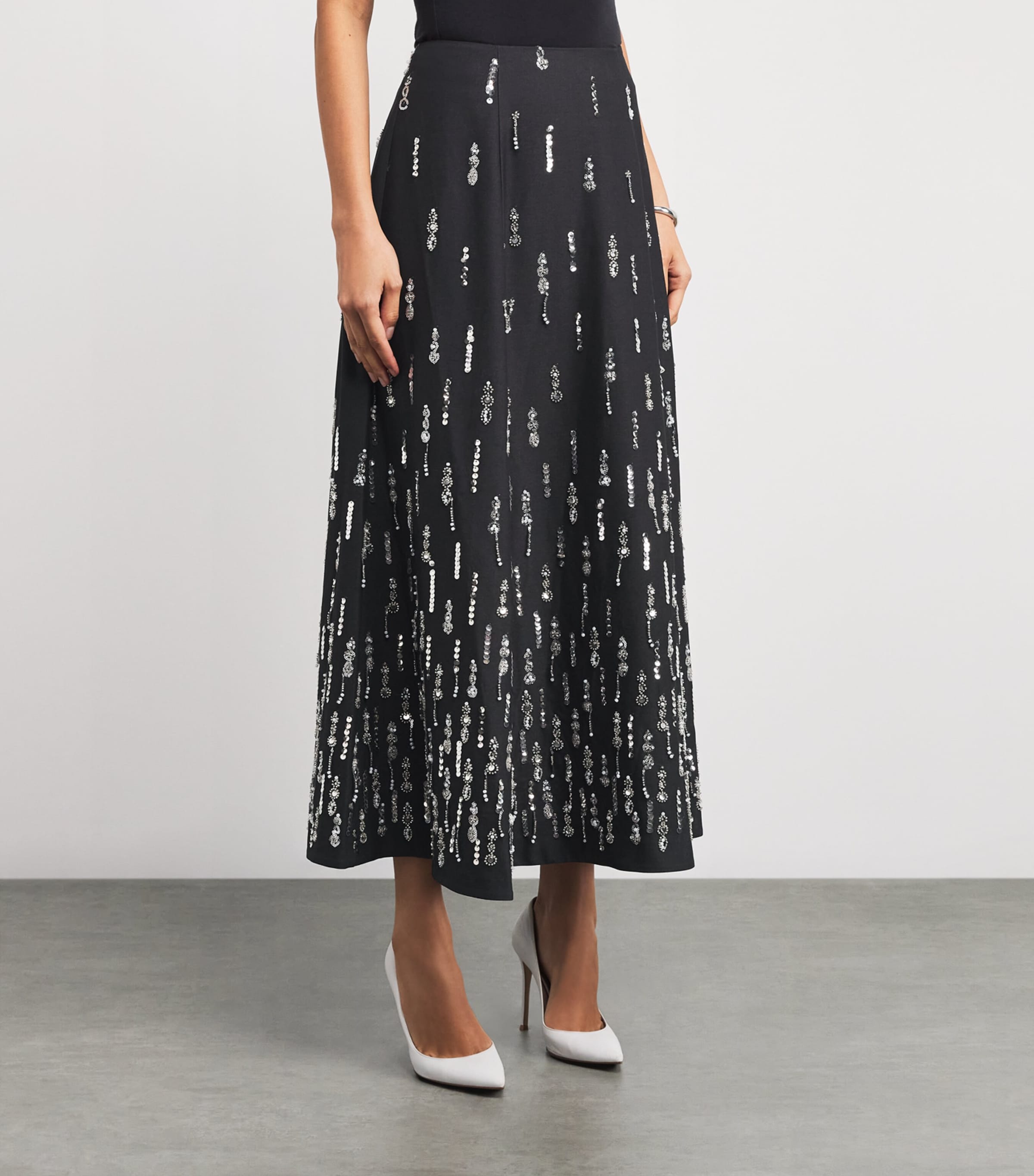 Embellished Selene Midi Skirt CHARCOAL MULTI Image 3