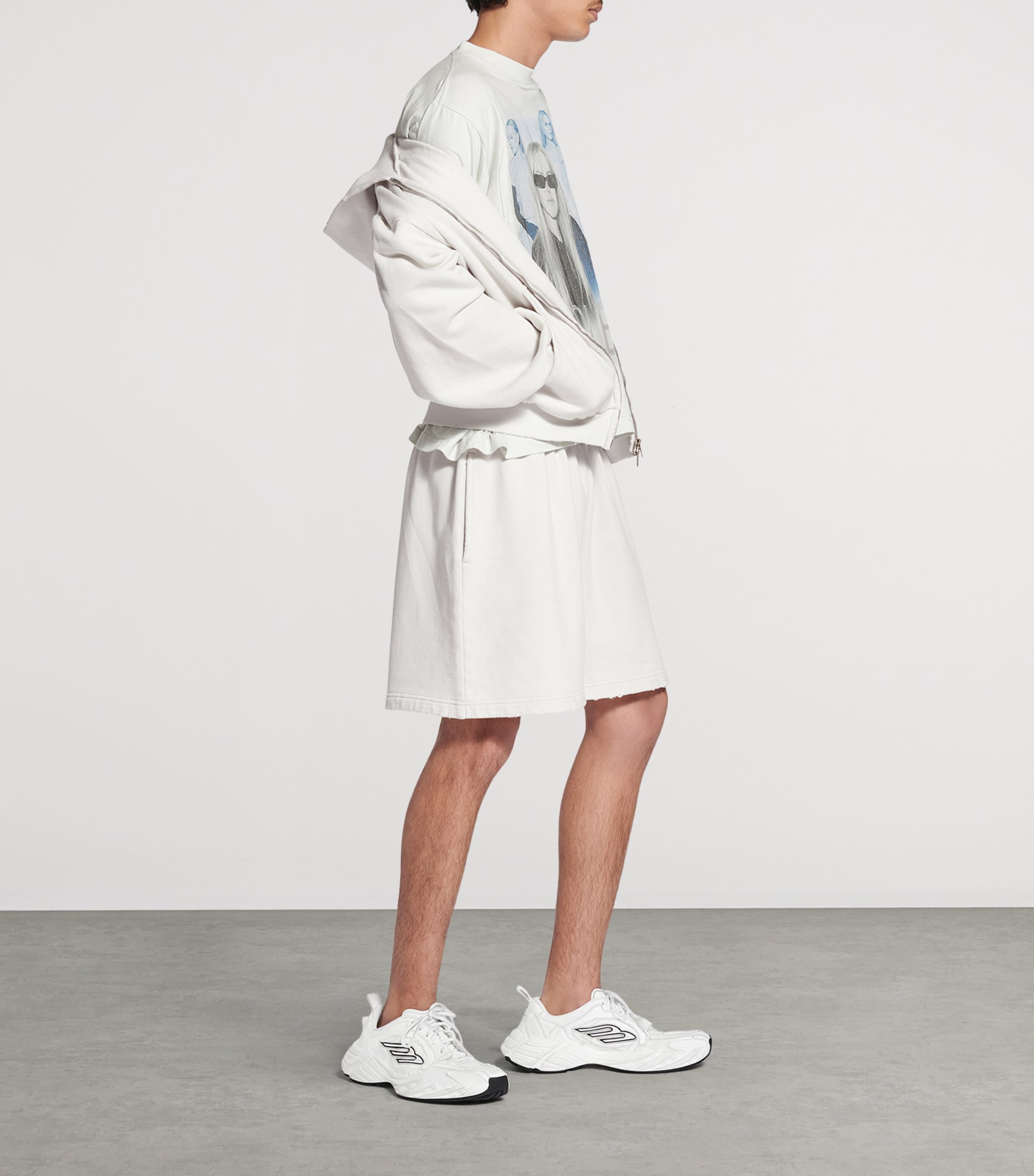 Balenciaga Mens Cotton Logo Shorts Image 6