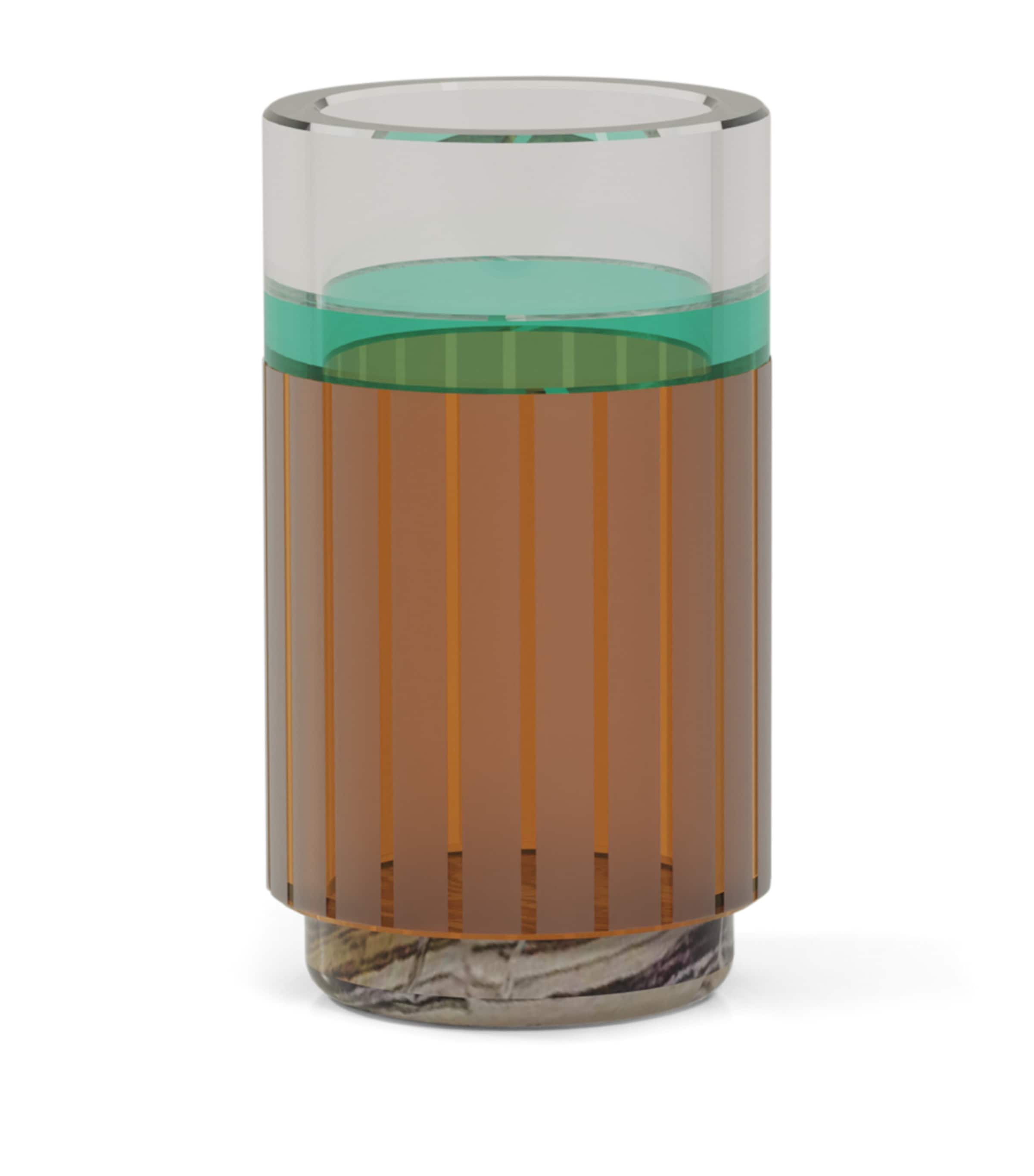 Reflections Copenhagen Crystal Lumora Toothbrush Holder Green Amber Image 1