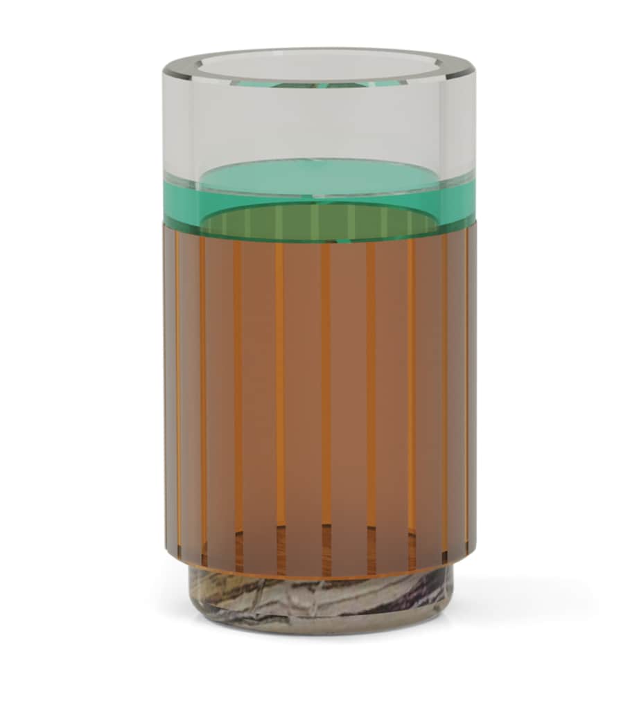 Reflections Copenhagen Crystal Lumora Toothbrush Holder Green Amber Image 1