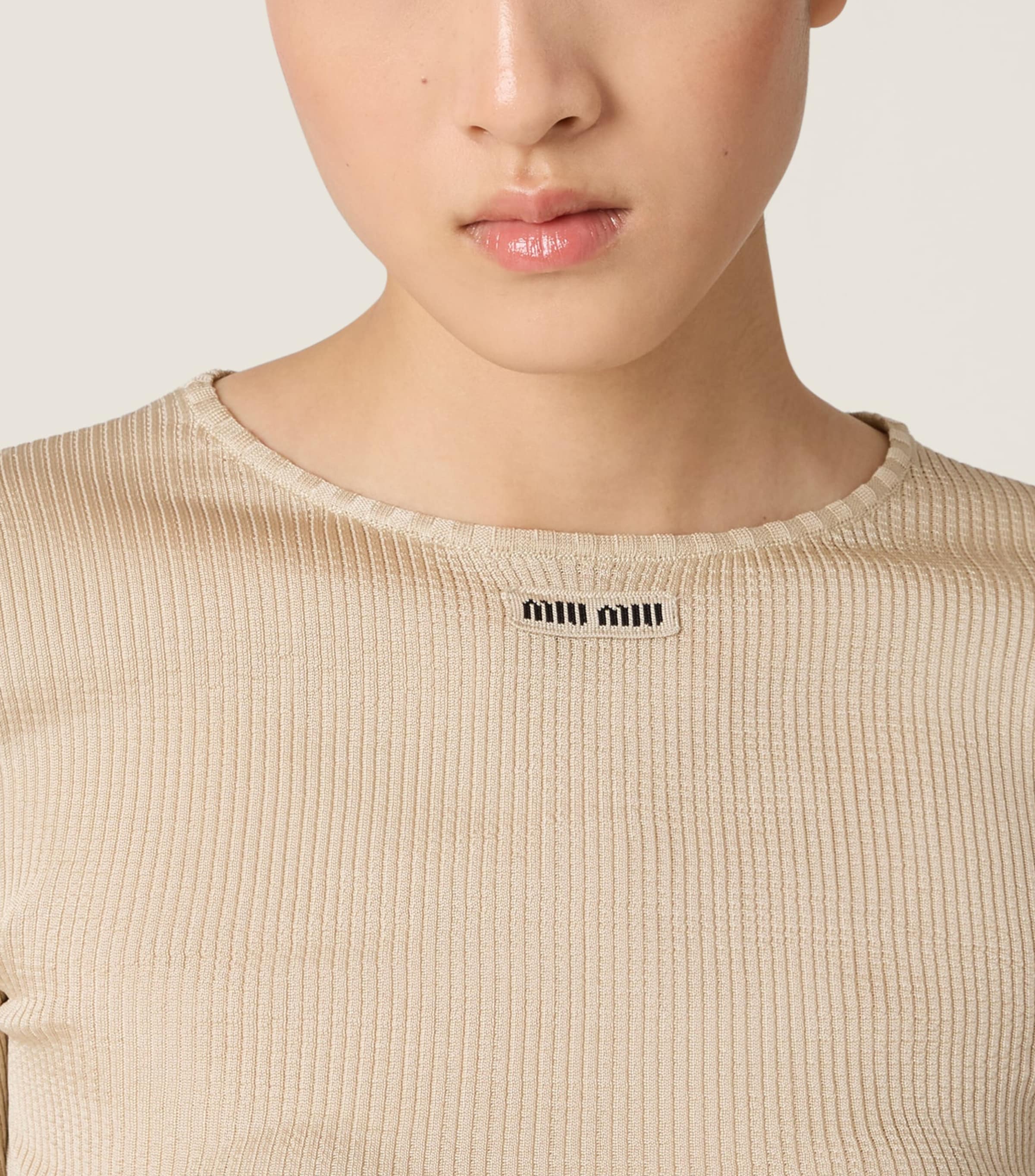 Silk Rib Knit Sweater F0036 Image 4