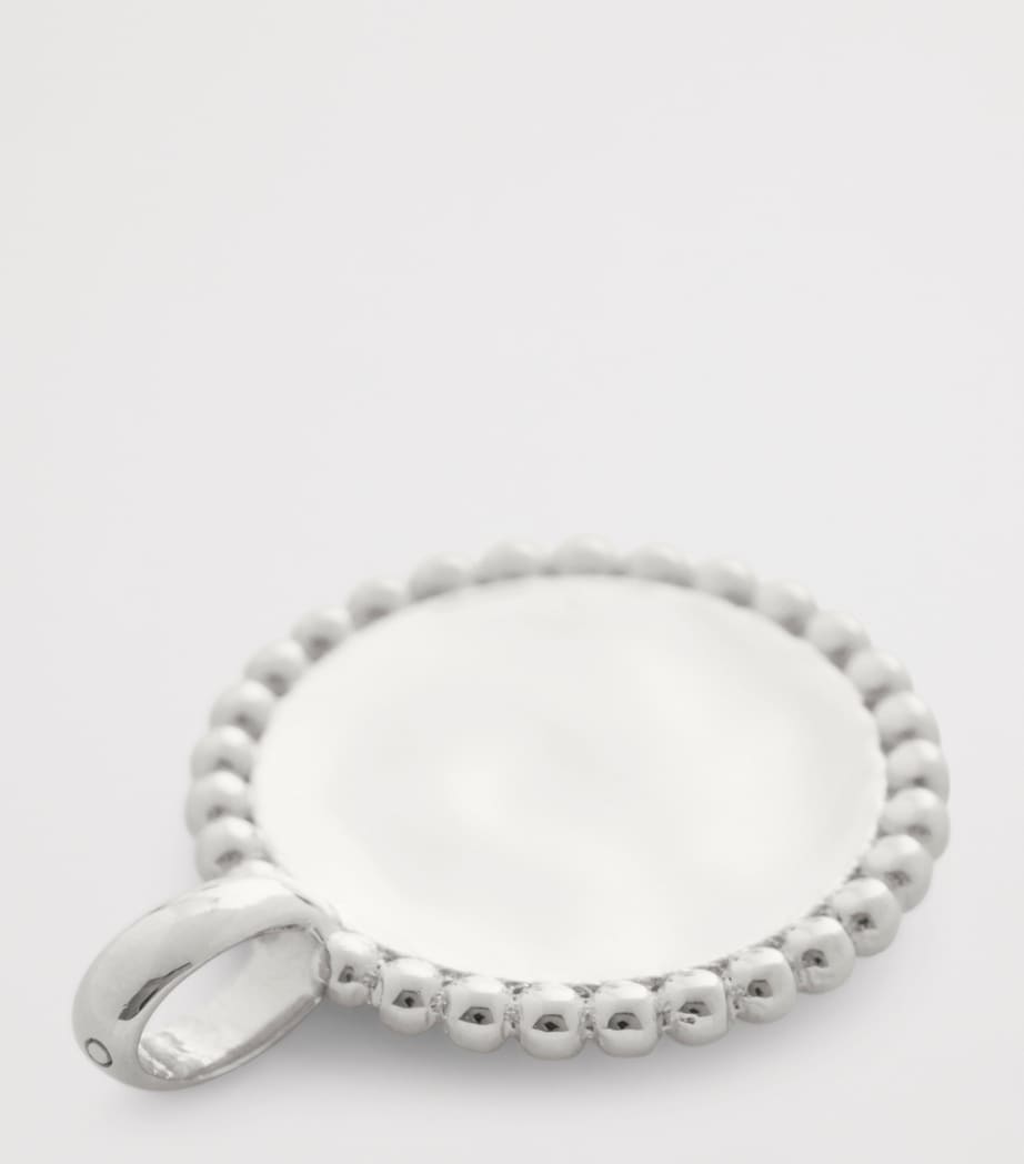 Gold Vermeil Beaded Deia Locket Pendant STERLING SILVER Image 3