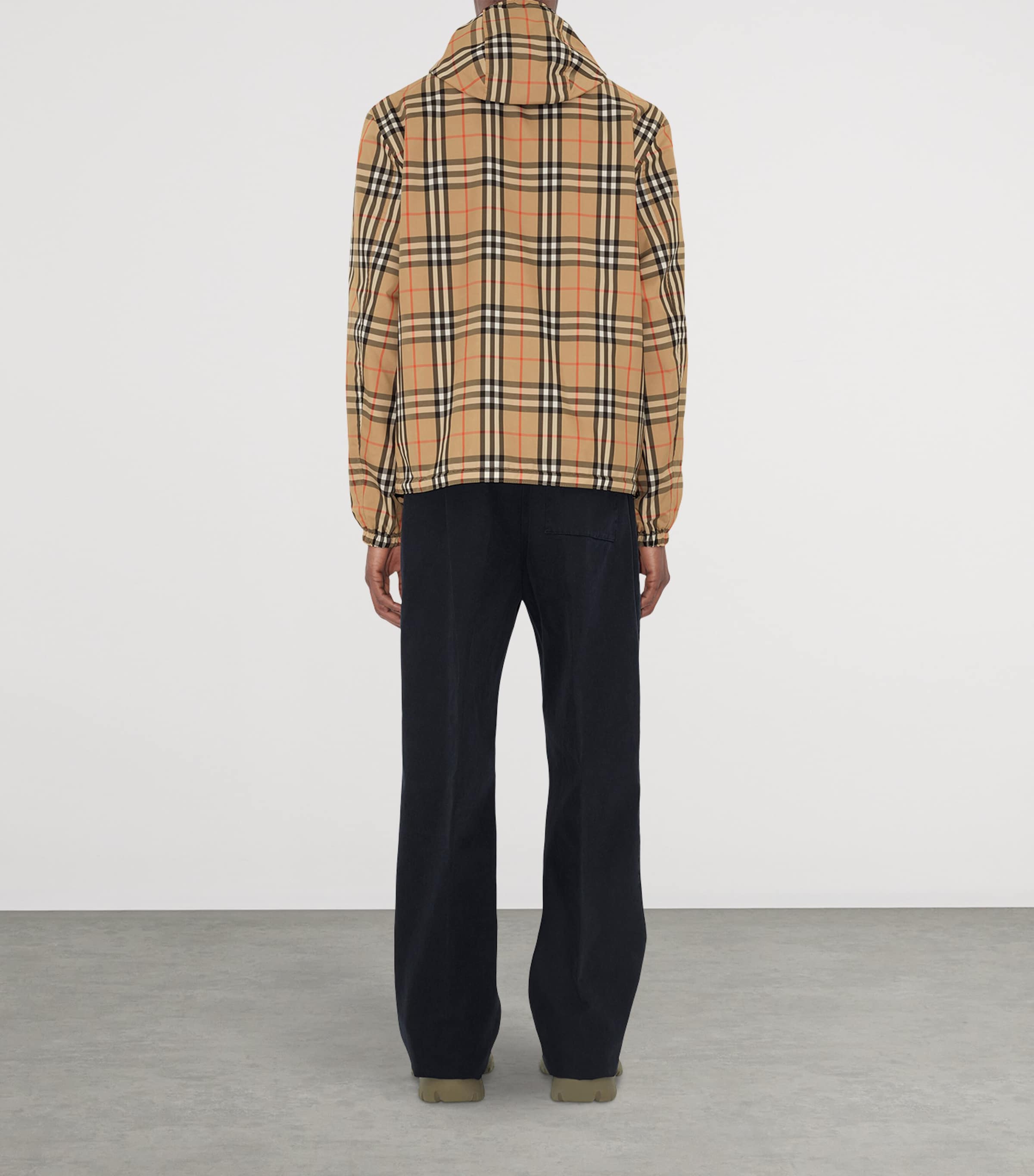 Reversible Check Hooded Jacket SAND IP CHECK Image 5