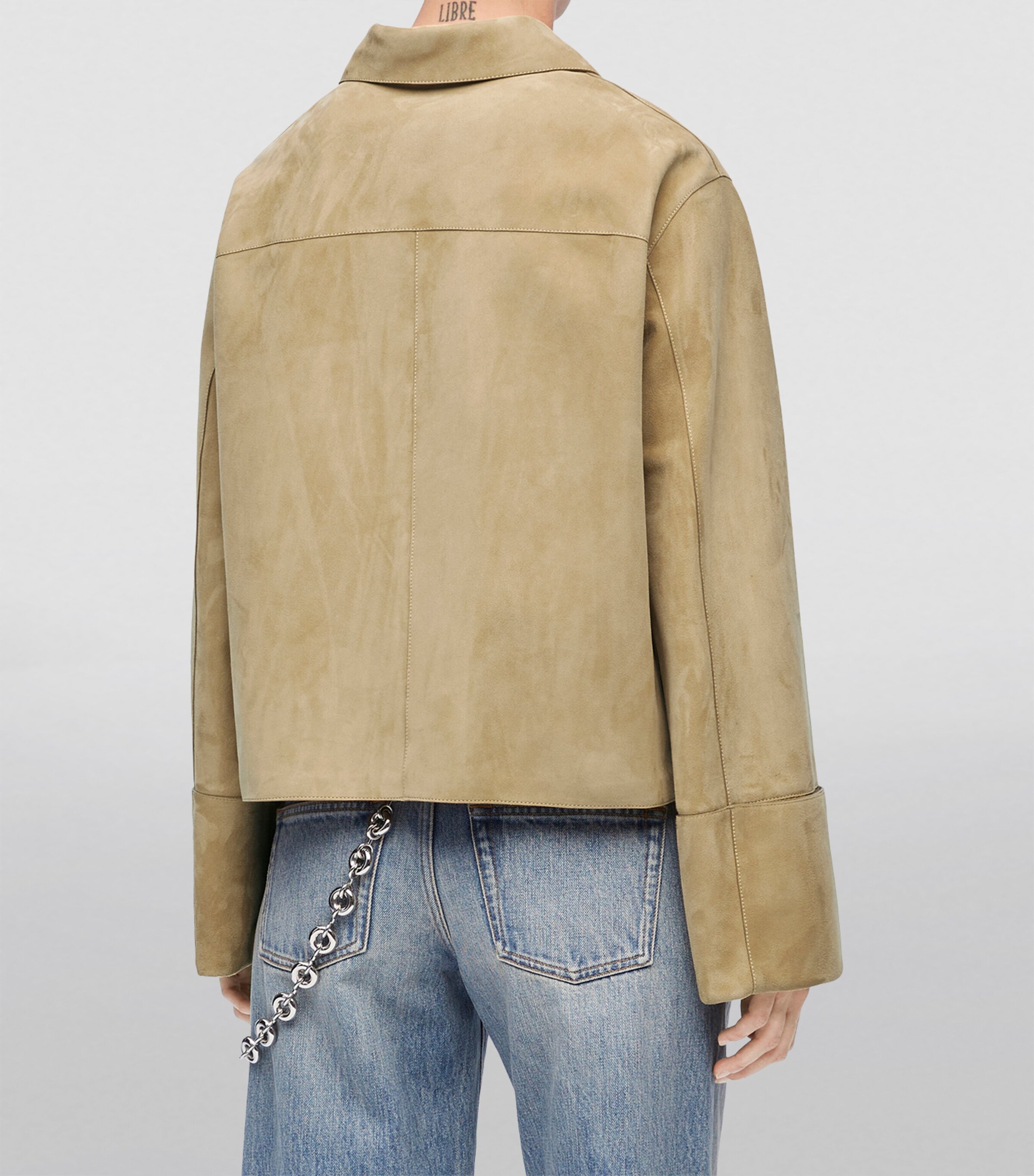 Suede Turn-Up Jacket GOLD Image 4