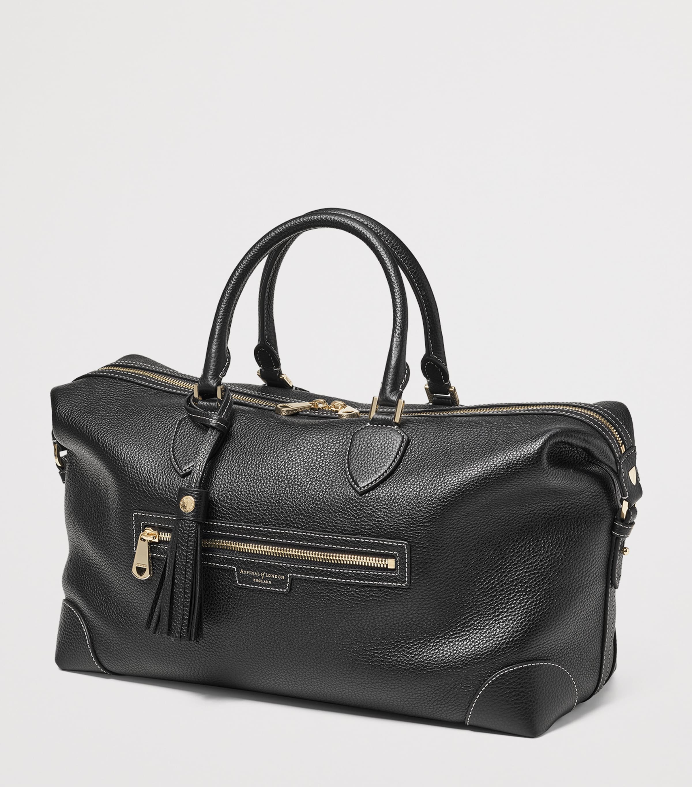 Leather Hudson Flight Bag BLACK Image 3
