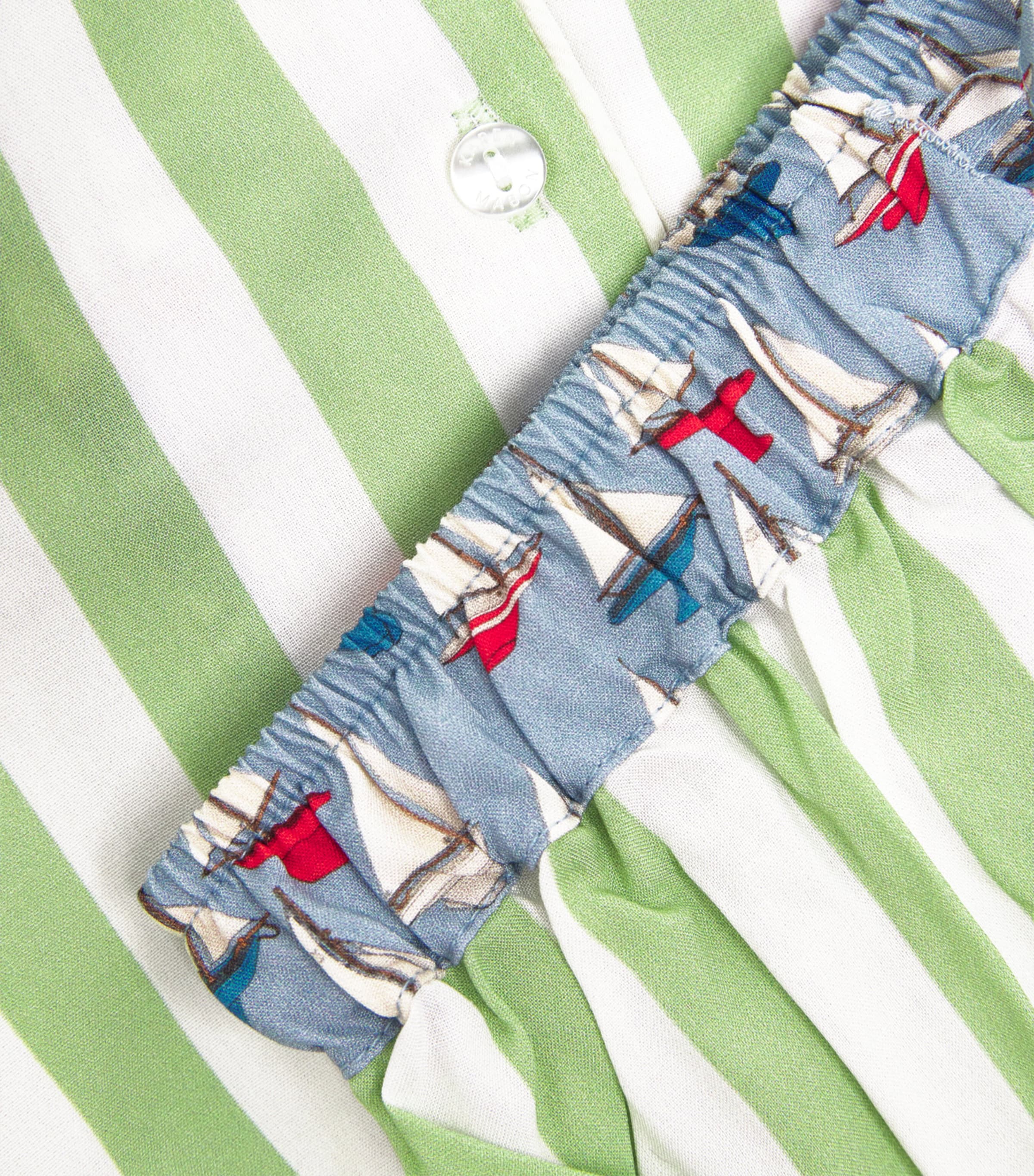 Stripe Boat Print Pyjama Set (2-13 Years) GREEN STRIPE Image 4