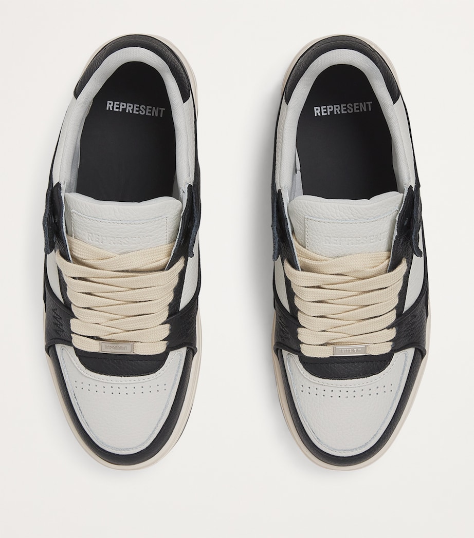 Represent Leather Apex Low-Top Sneakers Black/vintage White Image 3