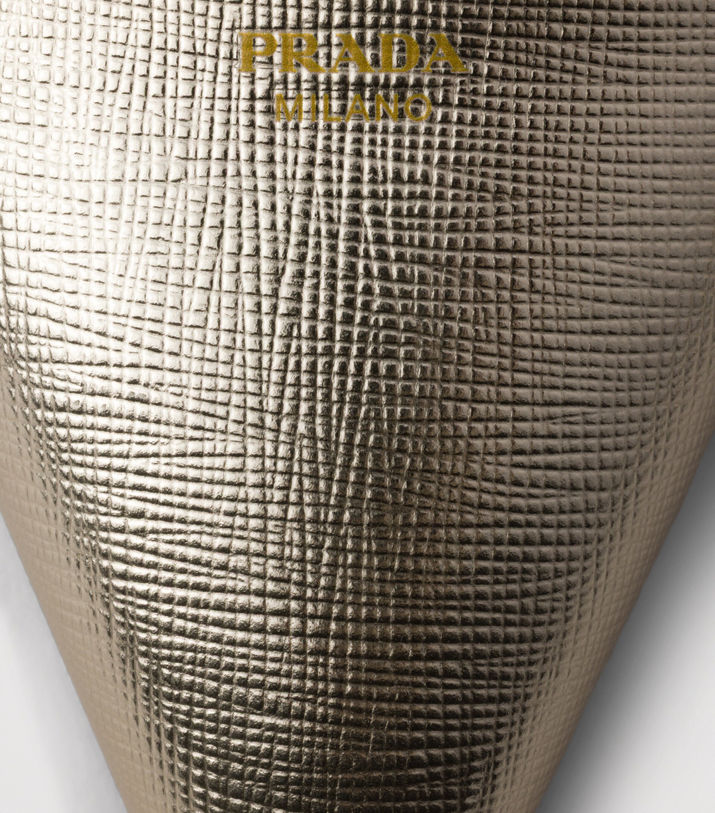 Prada Metallic Saffiano Leather Slingback Heels 75 Gold/silver Image 5