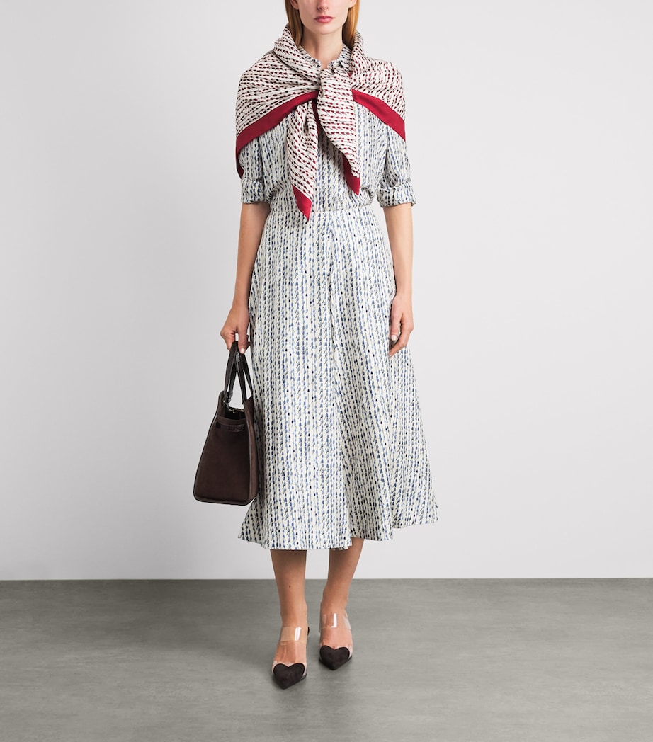 Altuzarra Womens Silk Bluebell Print Varda Midi Skirt Bluebell Image 2