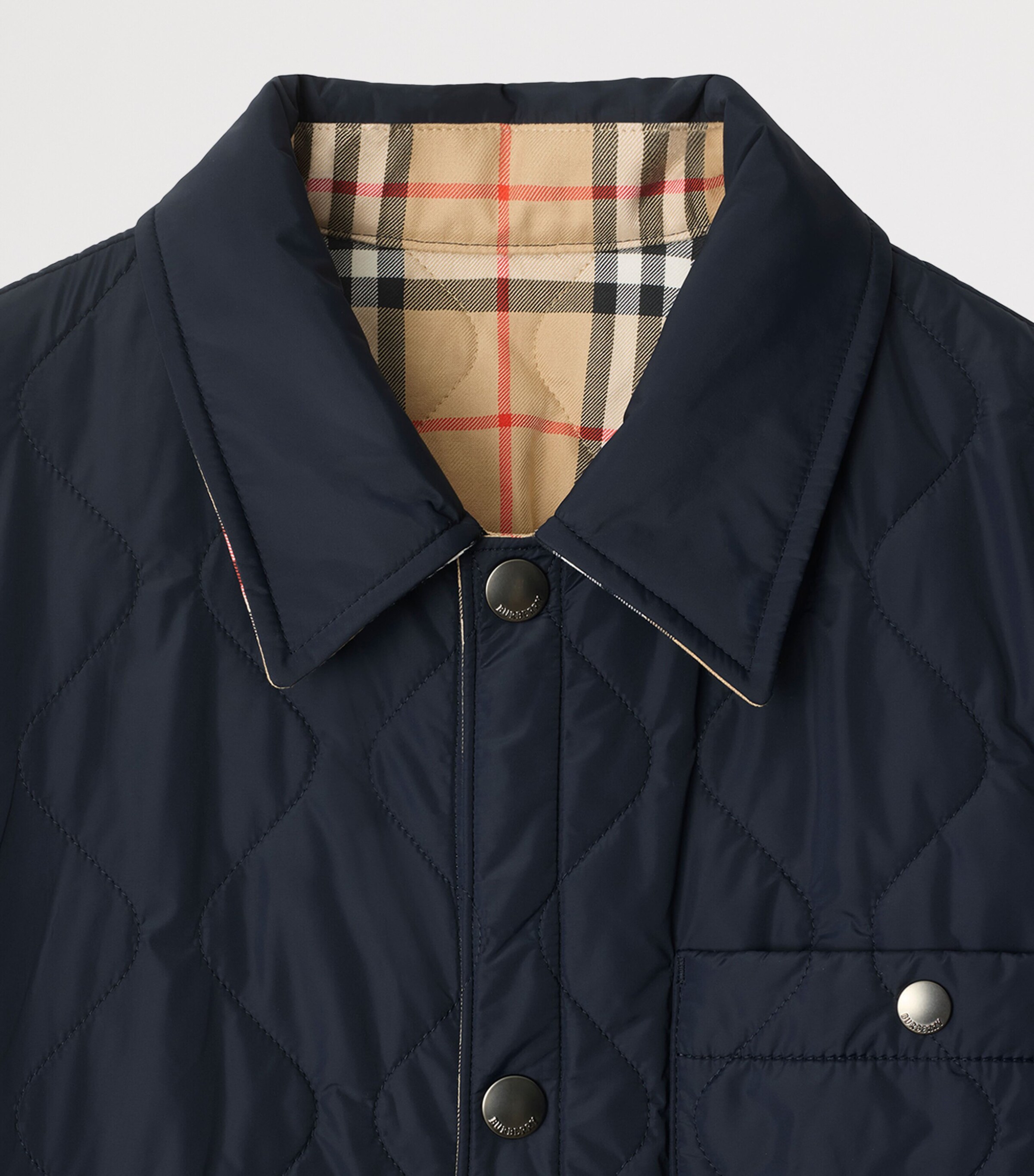Reversible Quilted Overshirt NAVY Image 7