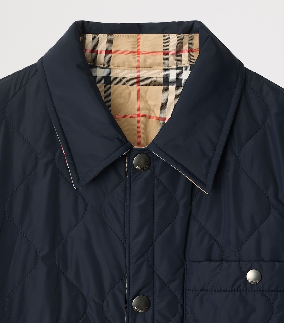 Reversible Quilted Overshirt NAVY Image 7