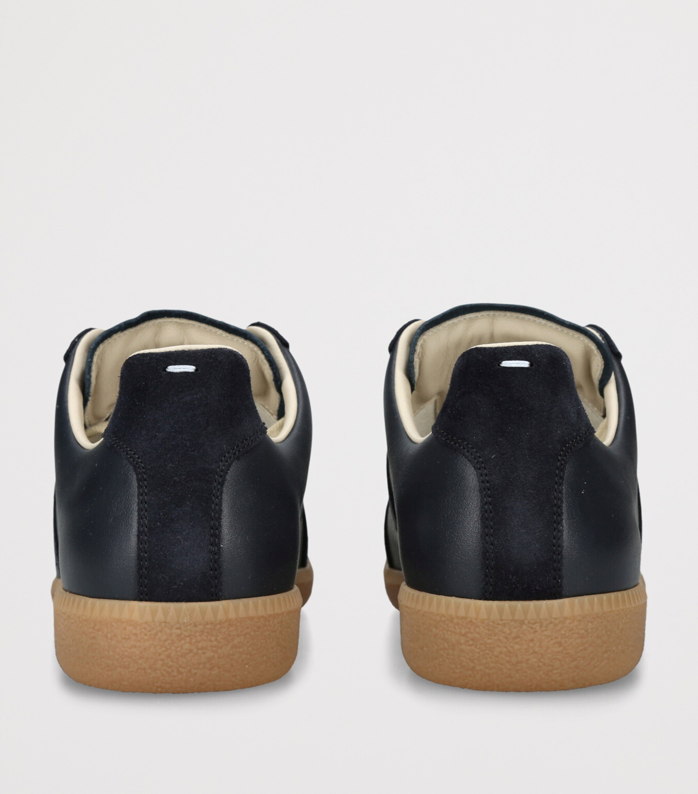 Leather-Suede Replica Sneakers NAVY Image 2