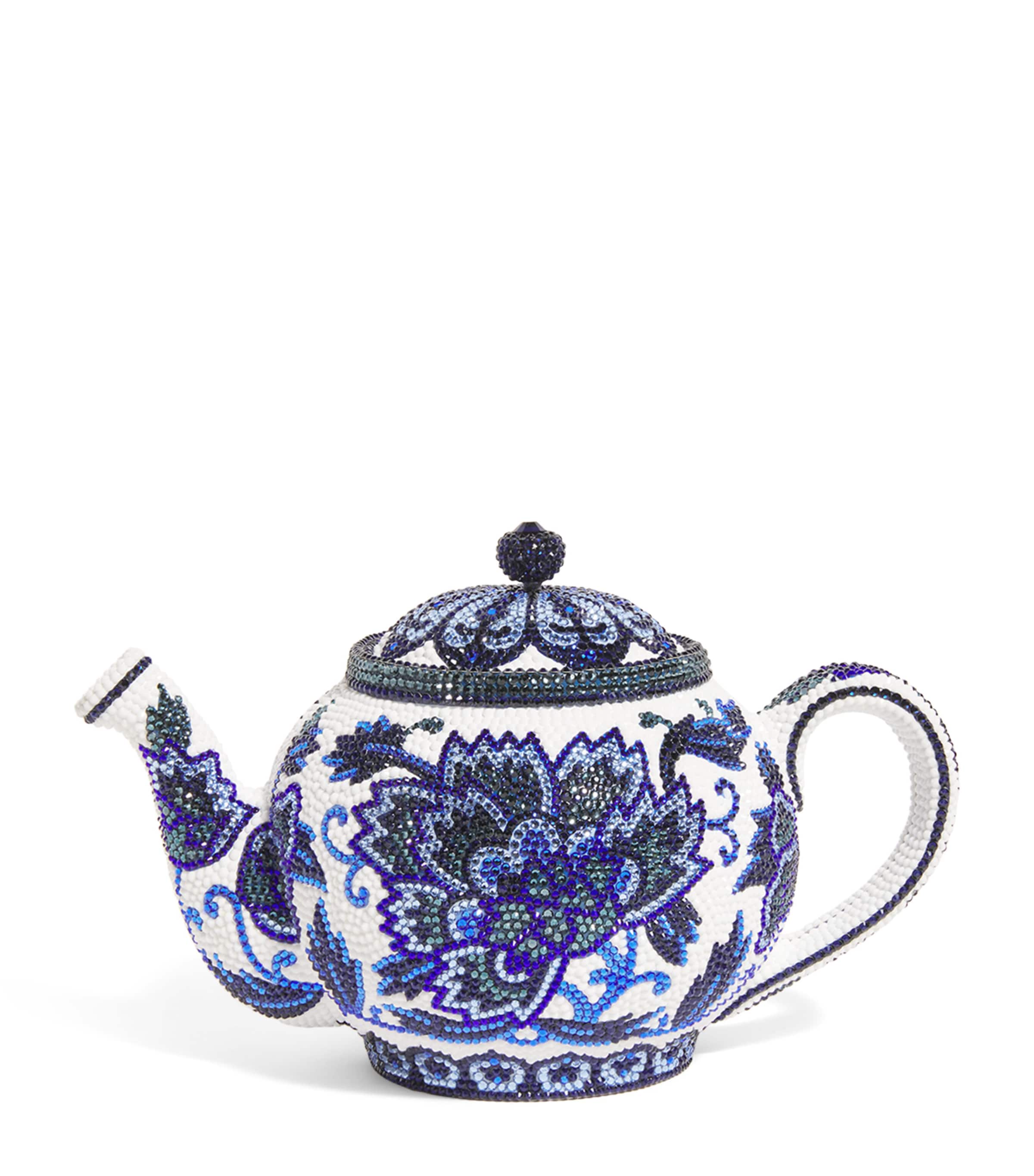 Judith Leiber Embellished Tranquili-Tea Teapot Clutch Bag Scbmt Slvr Cblt Mlti Image 1