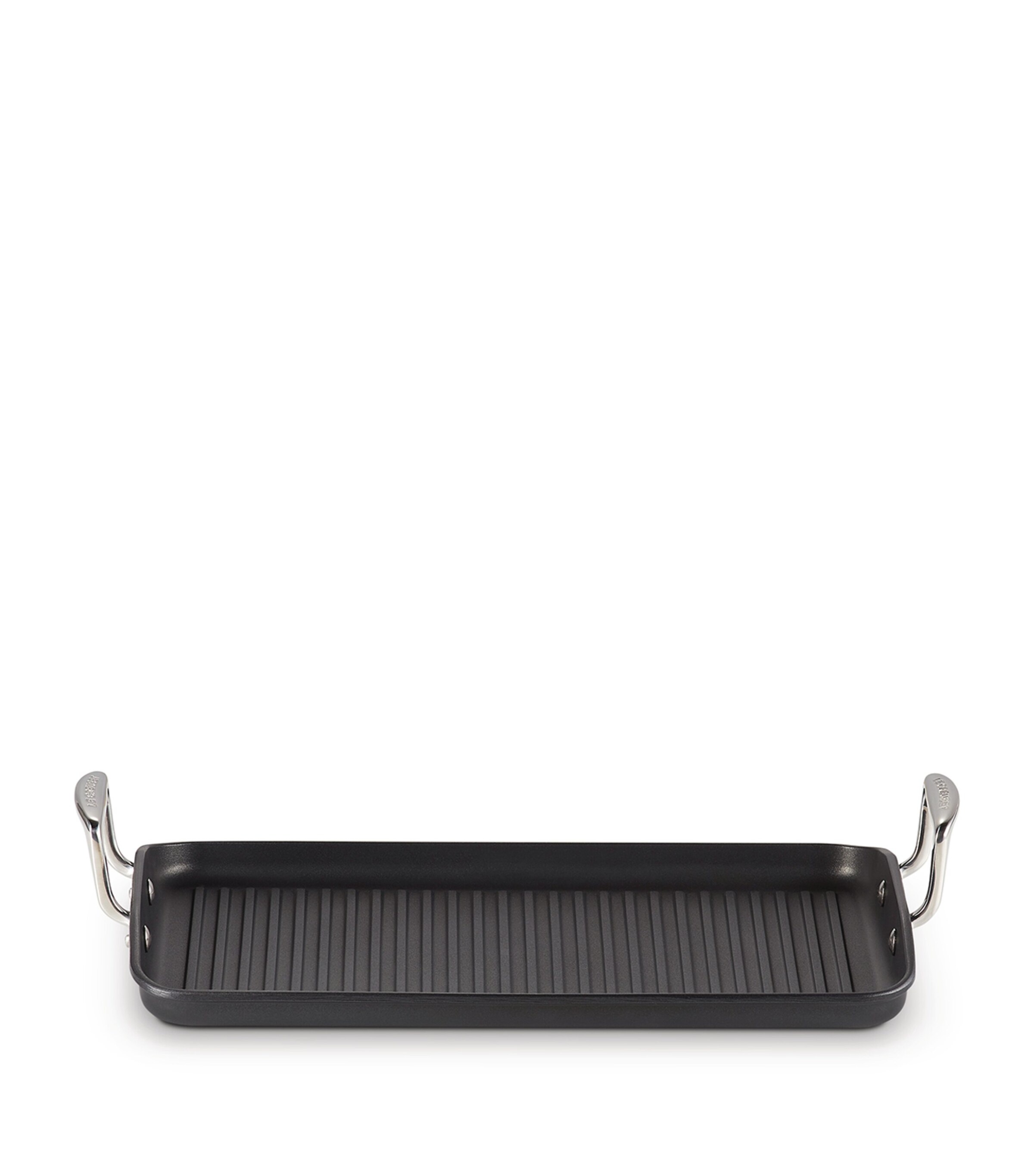 Toughened Non-Stick Ribbed Rectangular Grill (35cm) BLACK Image 4