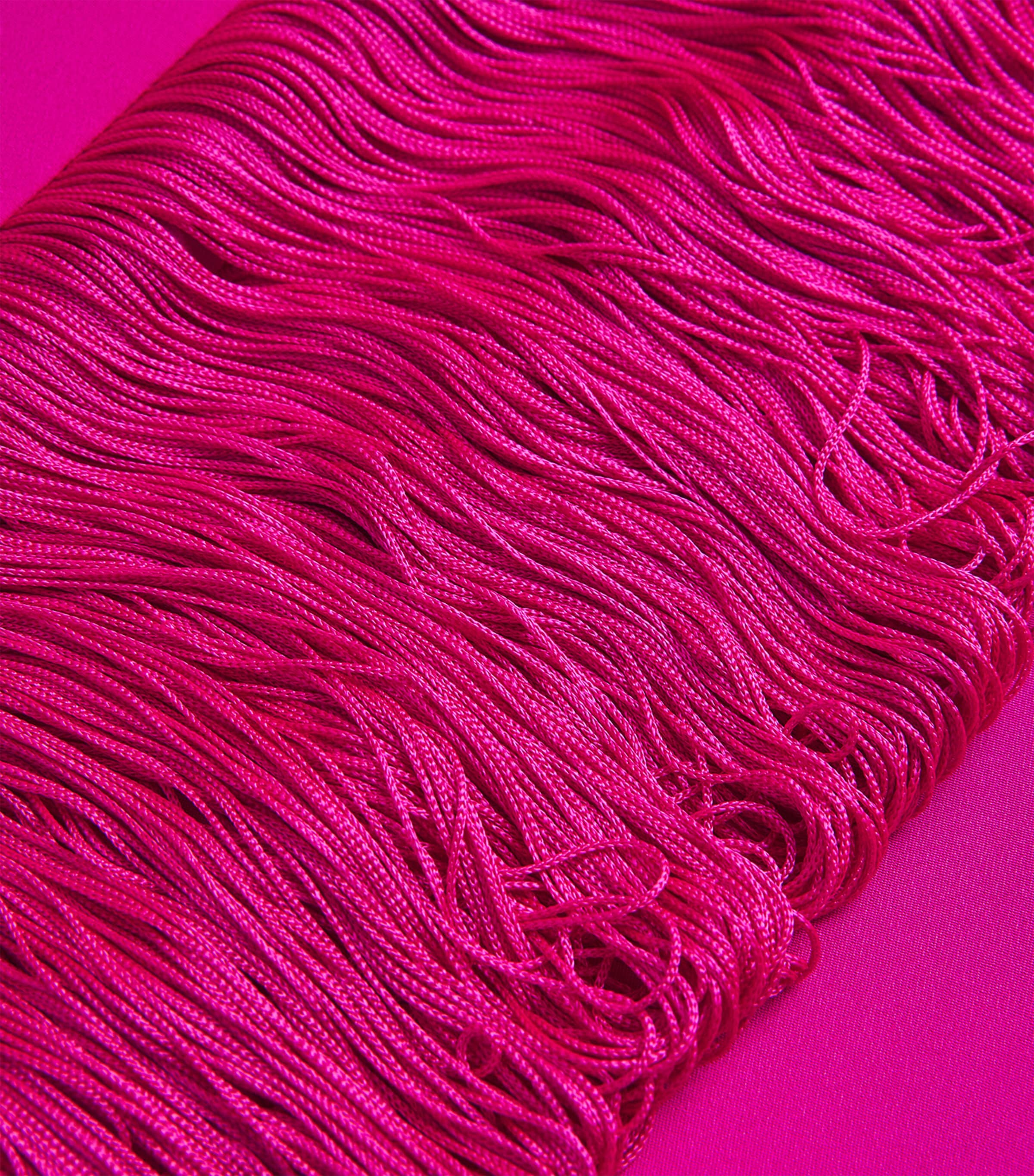 Silk Fringe Bianca Maxi Dress FUSCHIA Image 5
