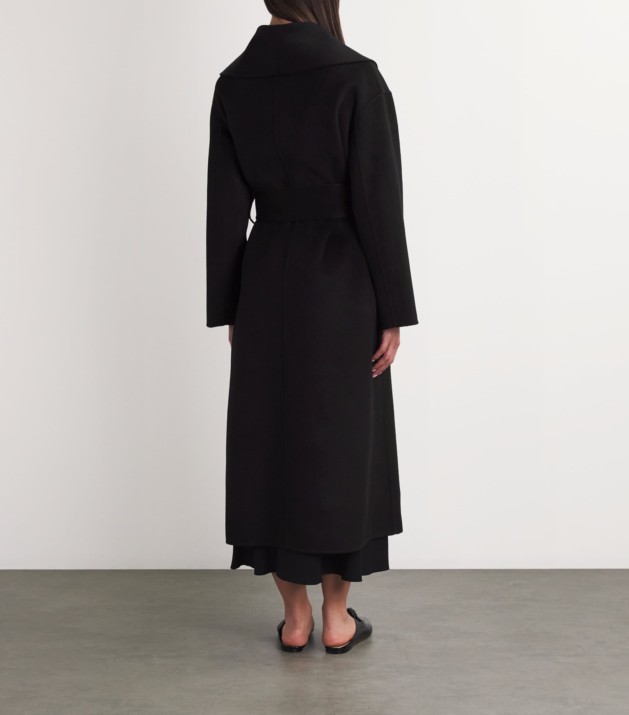 Wool-Cashmere Wrap Coat BLACK Image 3