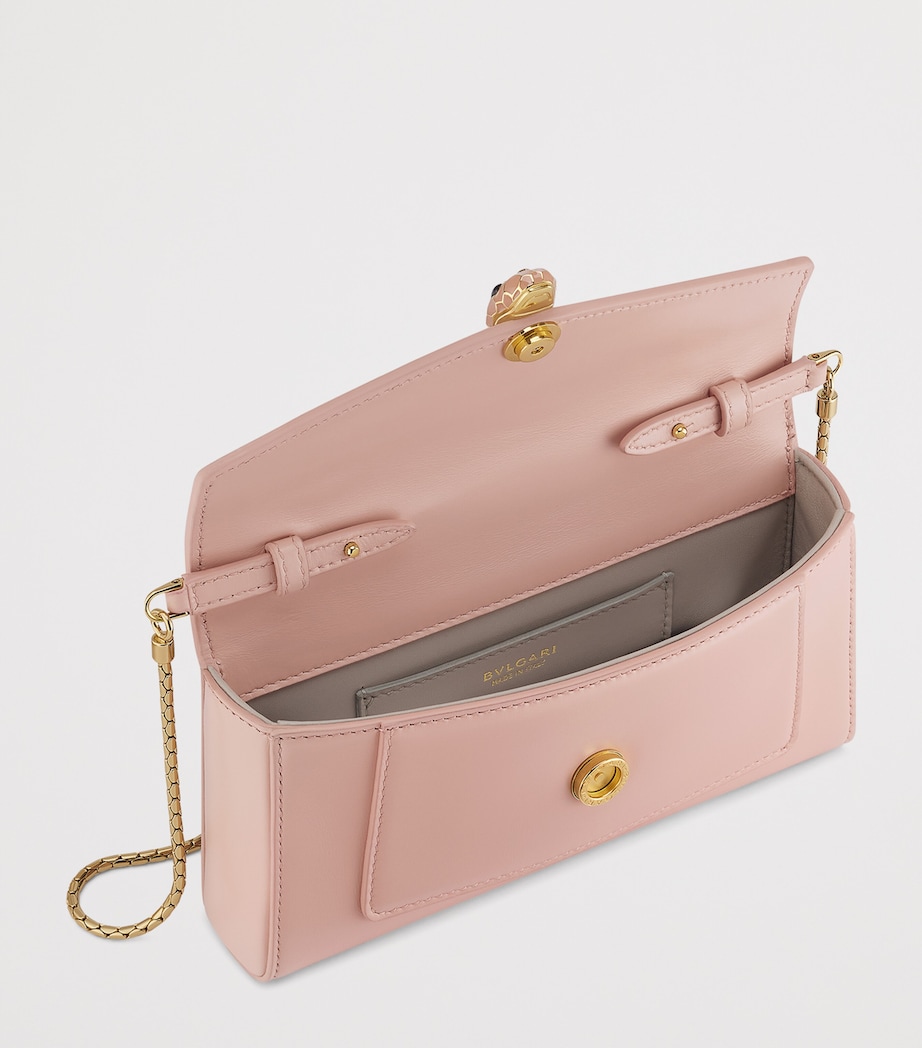 Bvlgari Calf Leather Serpenti Forever Phone Pouch Pink Image 3