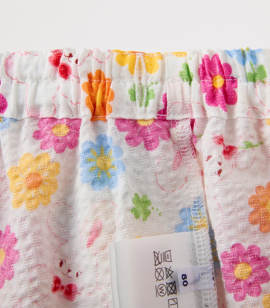 Miki House Cotton Floral Jinbei Set (3 Months-7 Years) Image 4