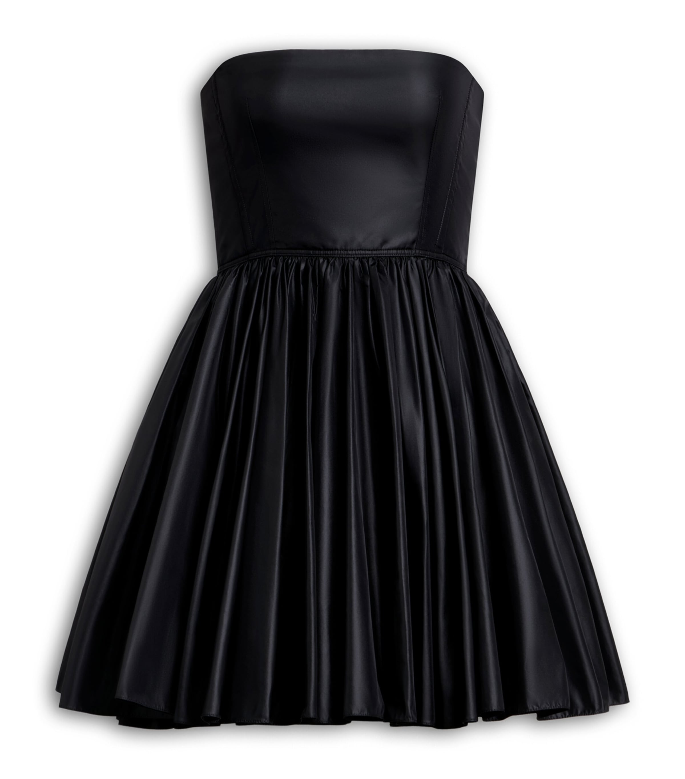 Alaïa Black Pleated A-Line Mini Dress