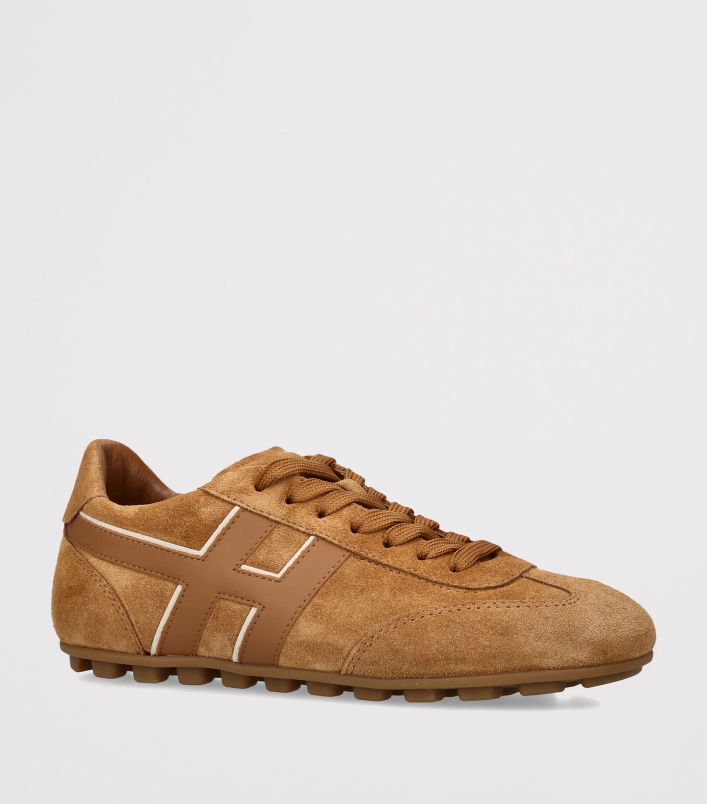 Hogan Suede Allacciato Sneakers Camel Image 2