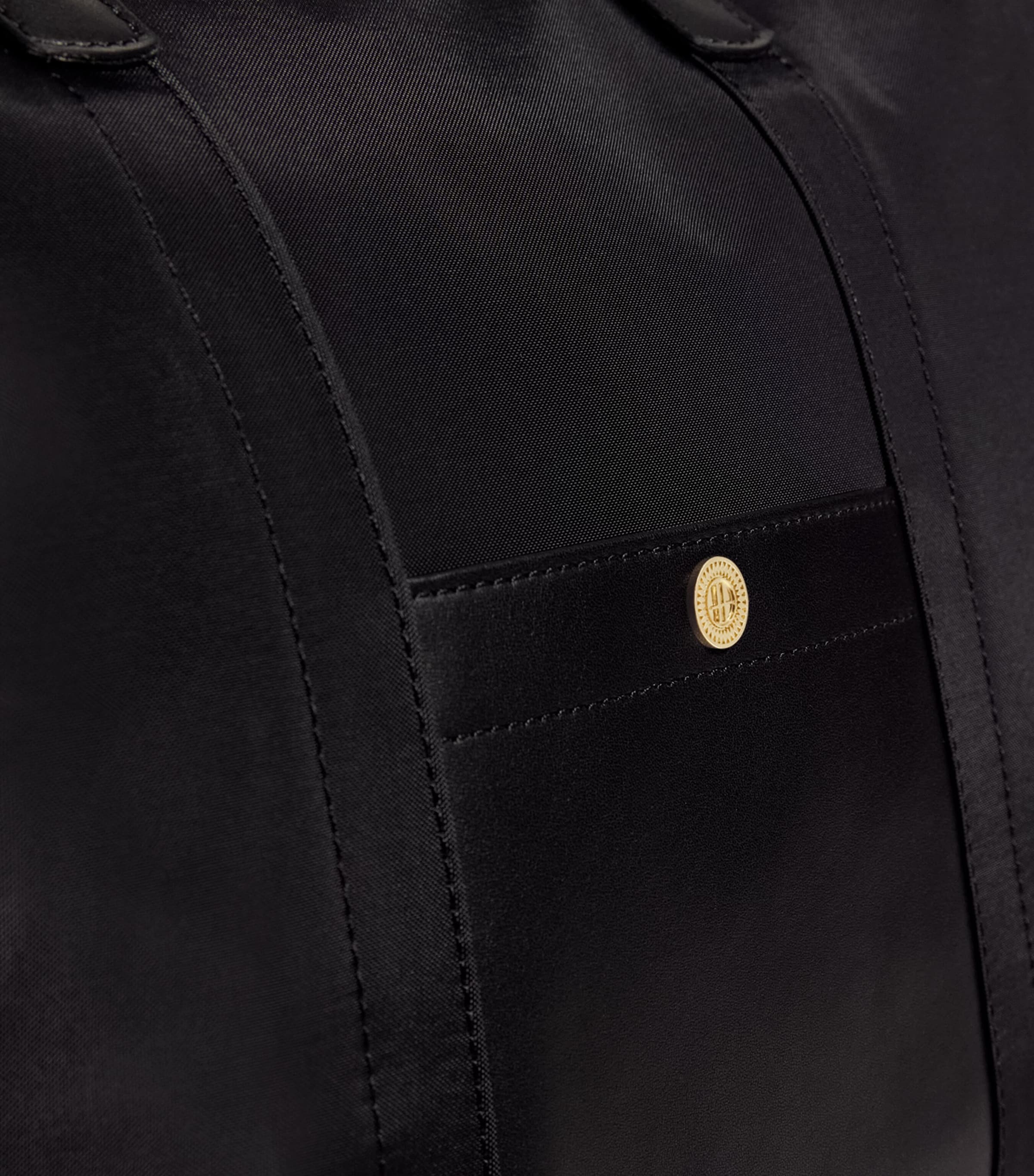Harrods Medium Nylon Tote Bag Black Image 3