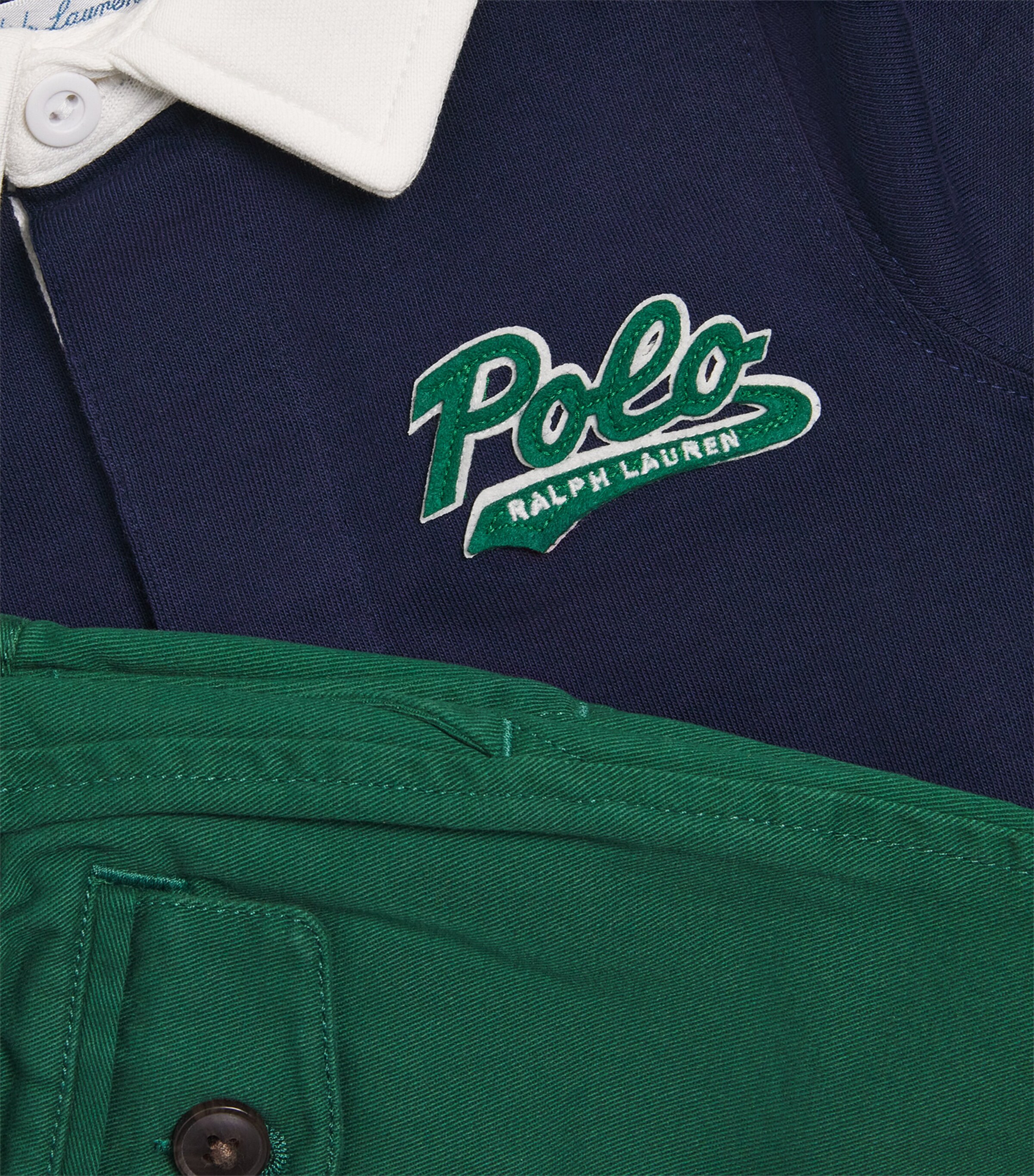 Rugby Shirt and Jeans Set (3-24 Months) NAVY Image 4