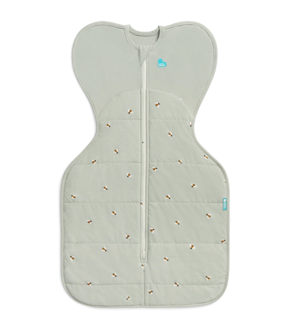 2.5 Tog Stretch-Cotton Bee Swaddle (Medium) OLIVE Image 1