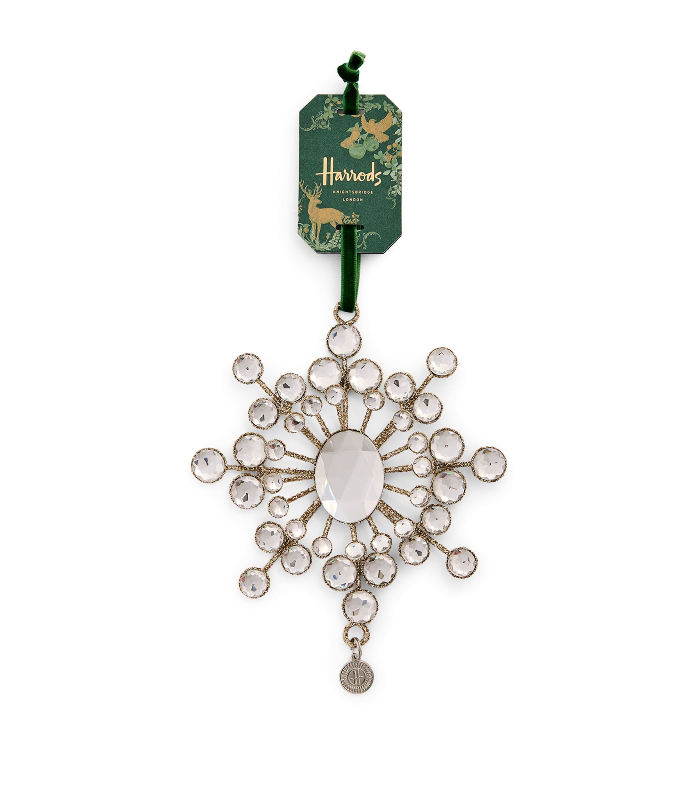 Embellished Snowflake Tree Decoration METALLIC Image 1