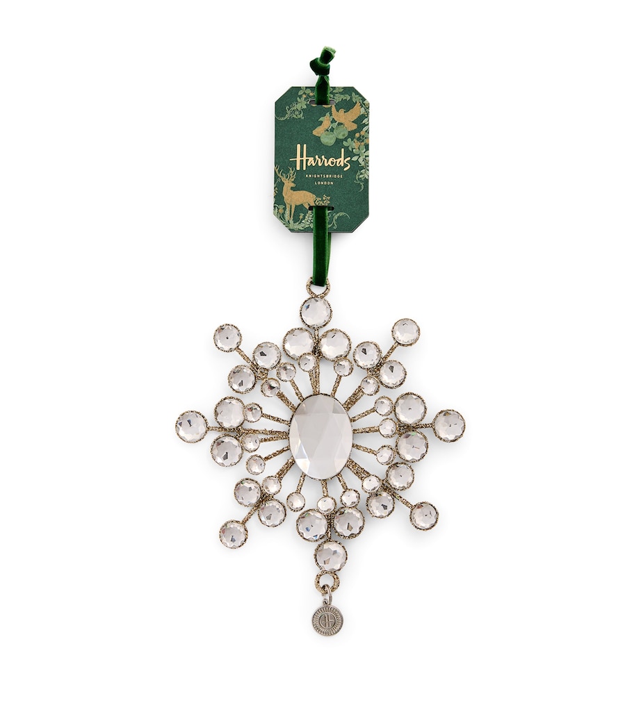 Embellished Snowflake Tree Decoration METALLIC Image 1