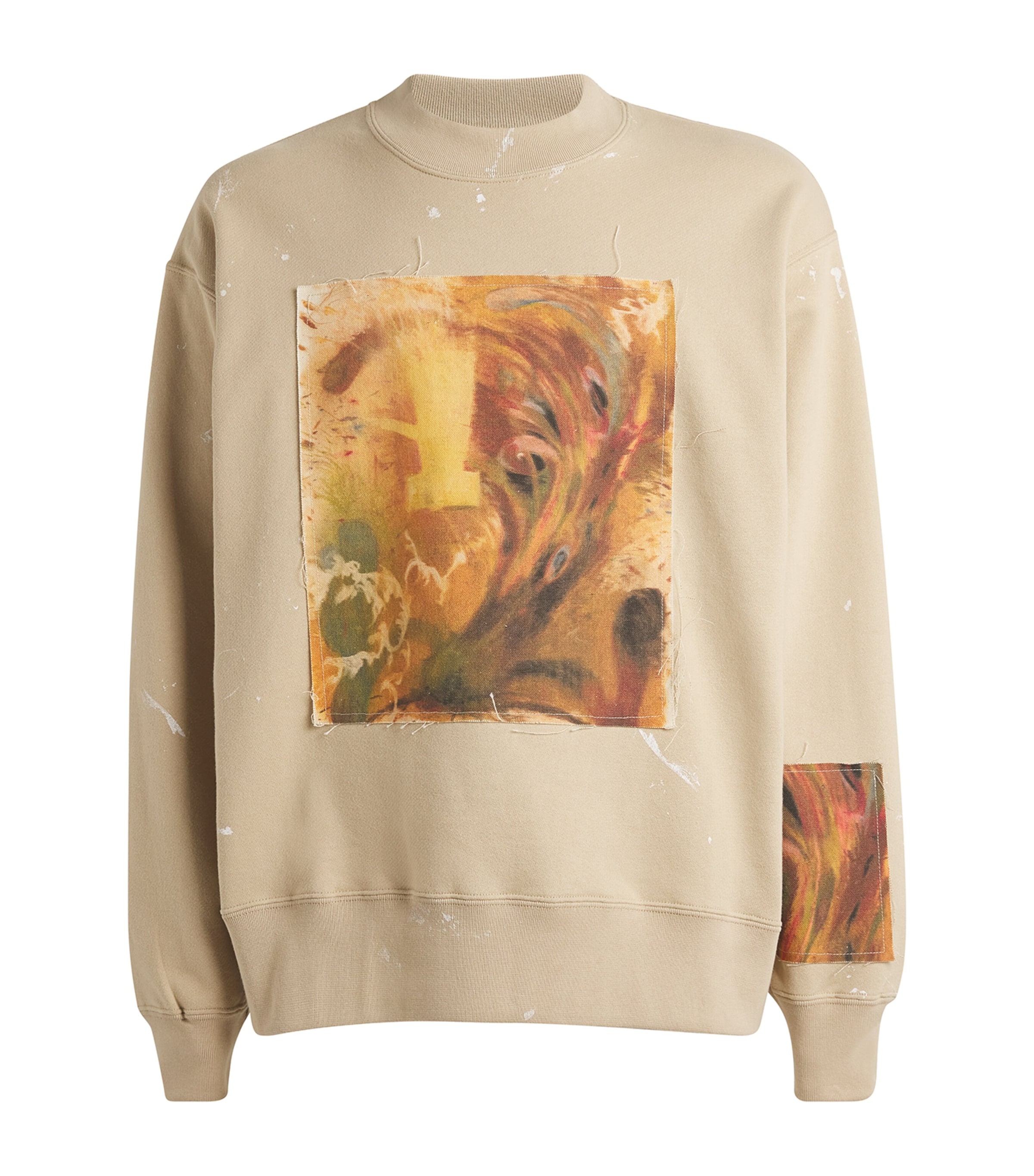 Shop Domrebel Canvas-patch Explode Sweatshirt In Beige