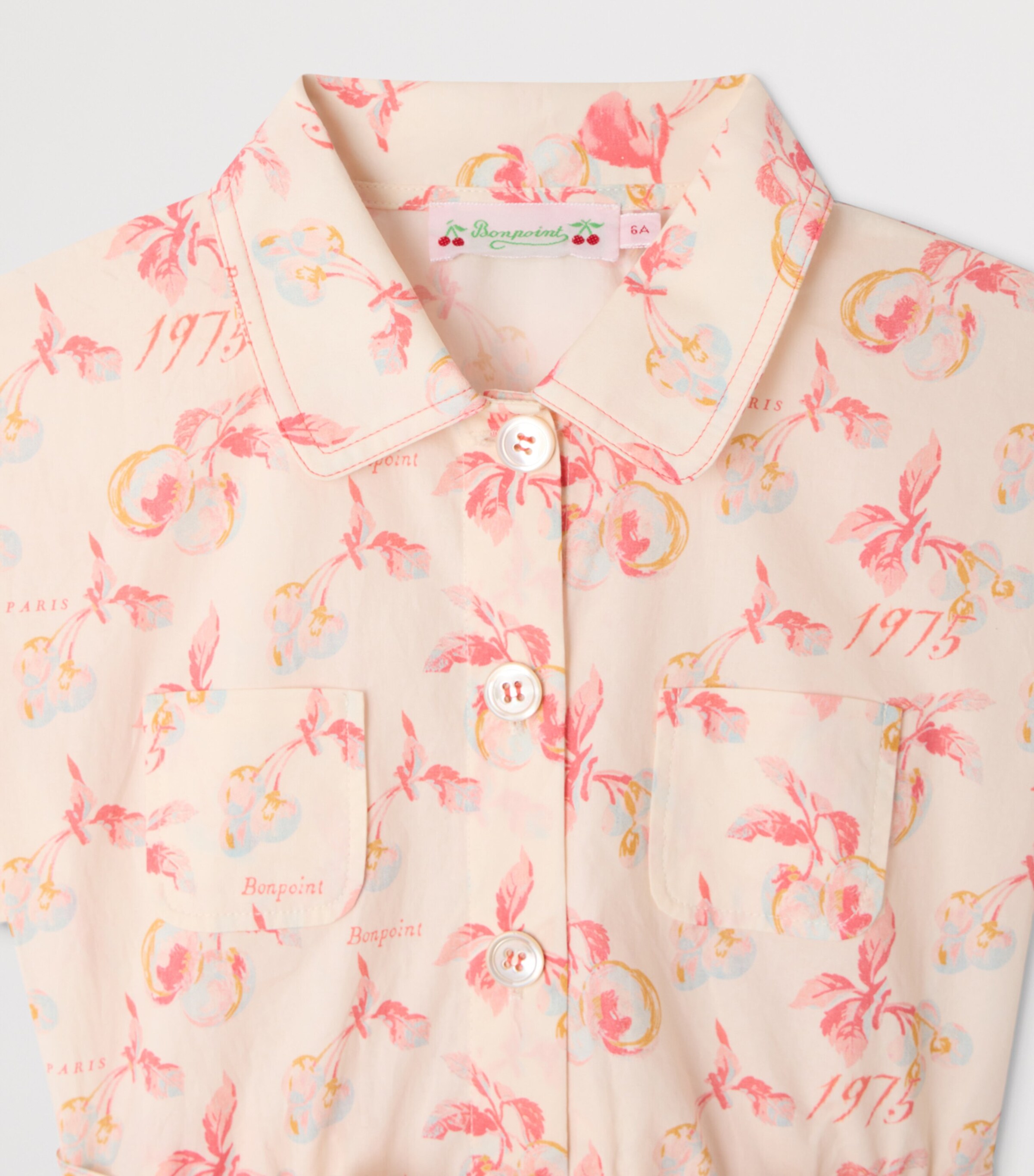 Bonpoint Printed Shirt Dress (4-8 Years) Im Ecru Image 3